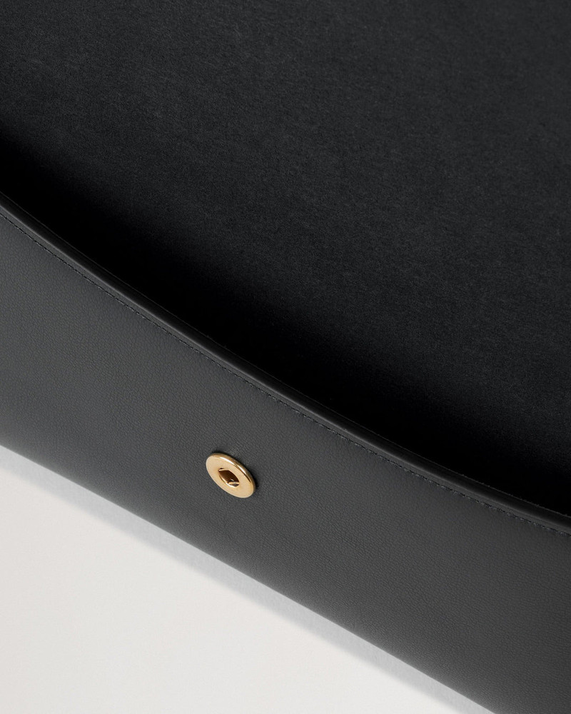 Mulberry Press Stud Envelope Pouch Black Micro Classic Grain outlook