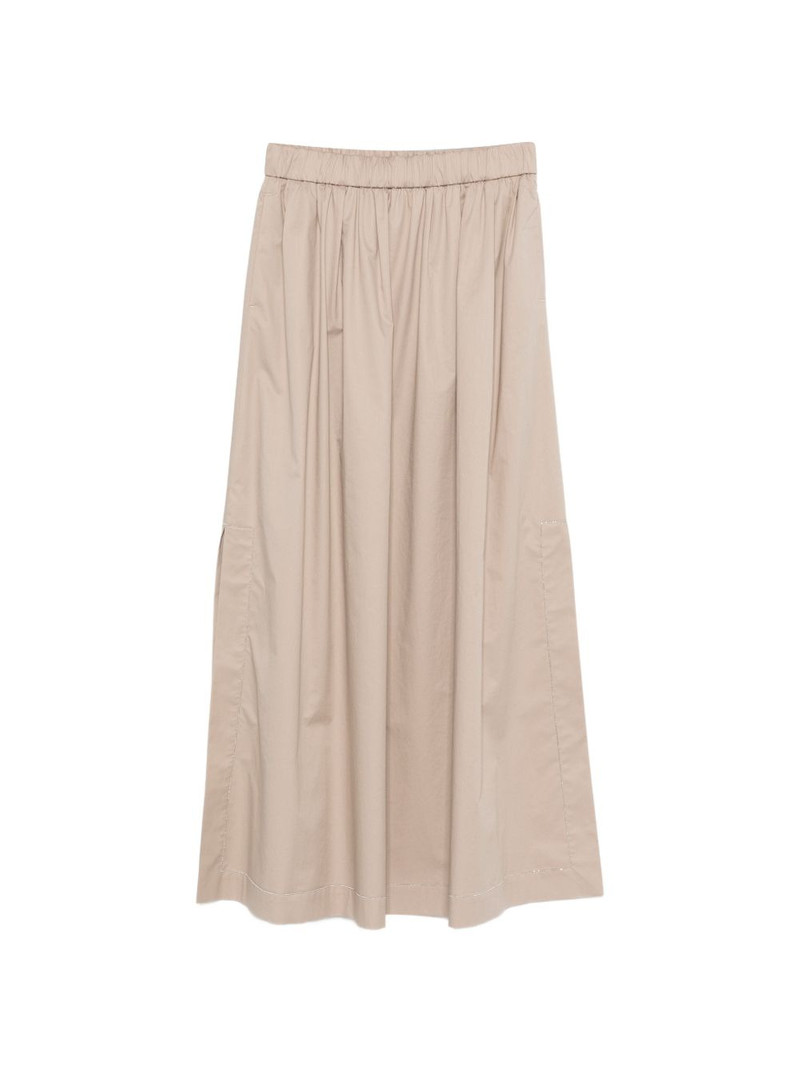 elasticated-waistband maxi skirt 1