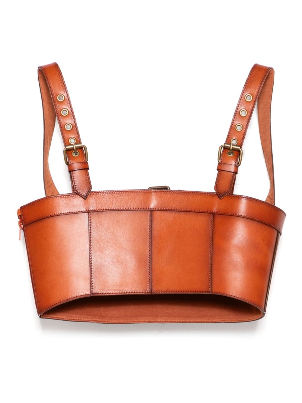 buckled leather top - 2