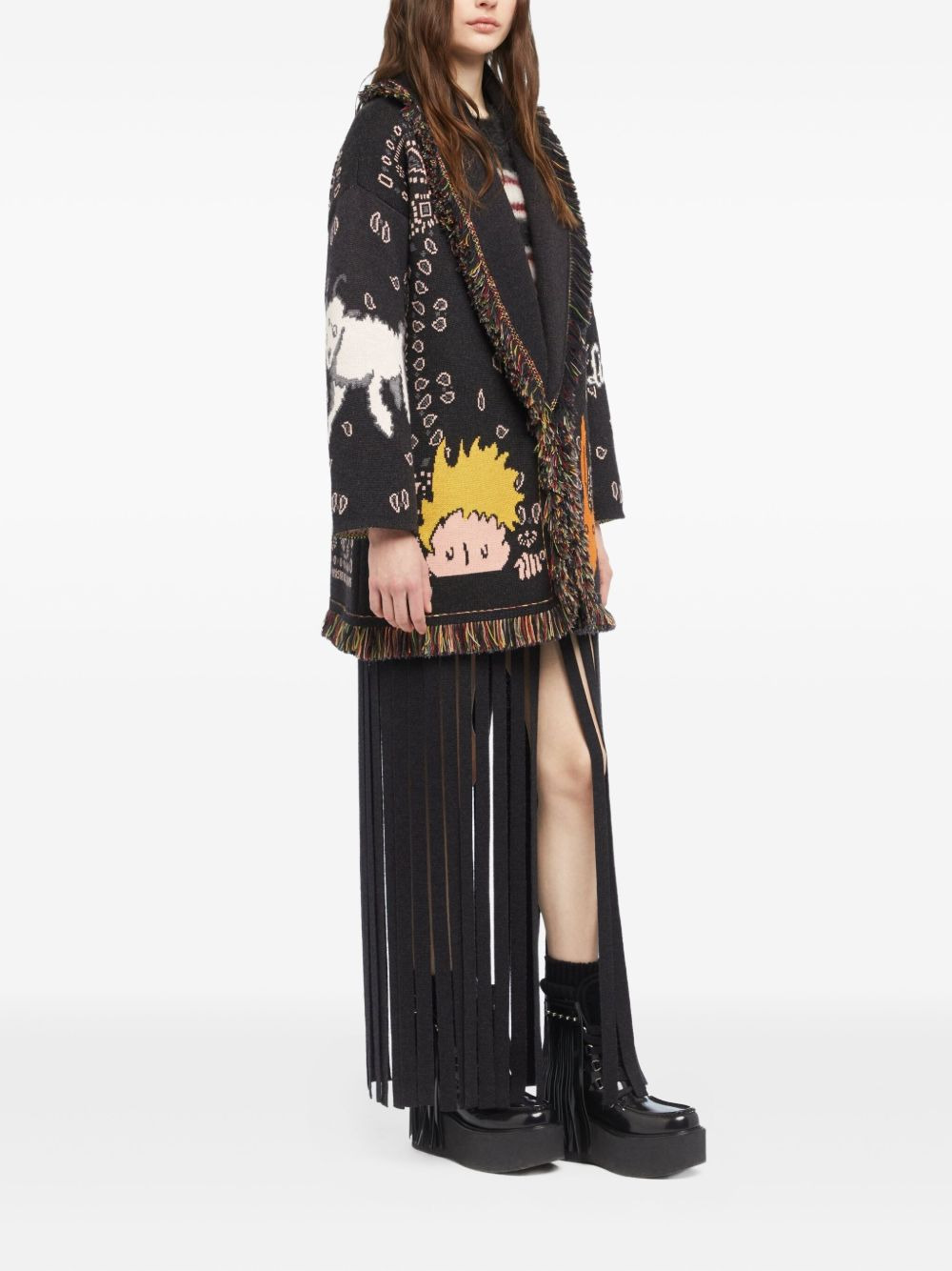 Little Prince bandana fringe cardigan - 3