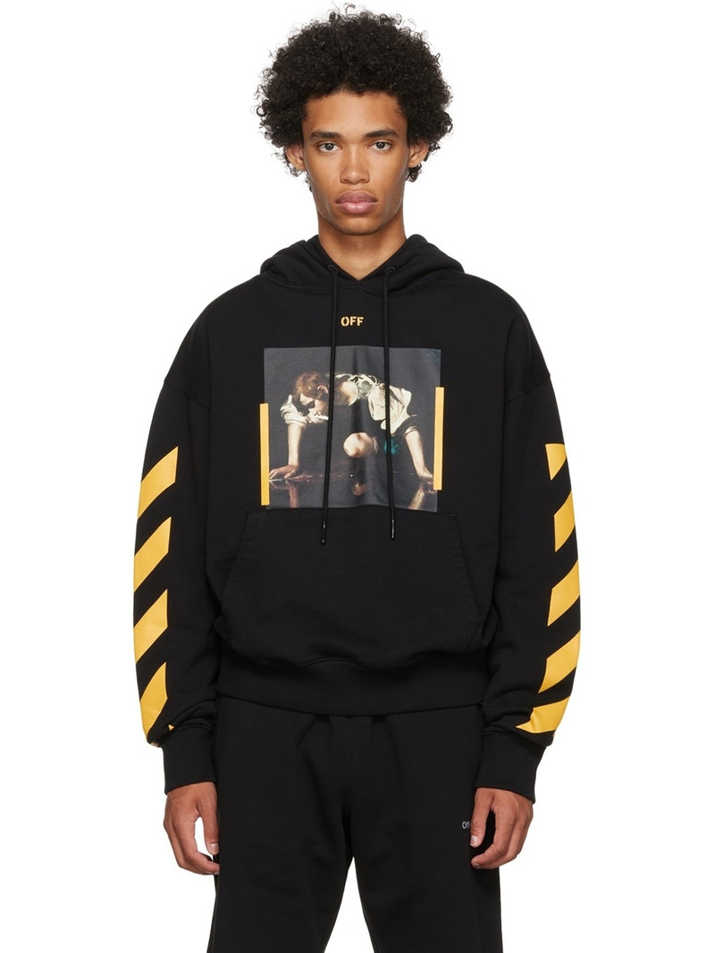 Black Diag Arrow Hoodie - 1