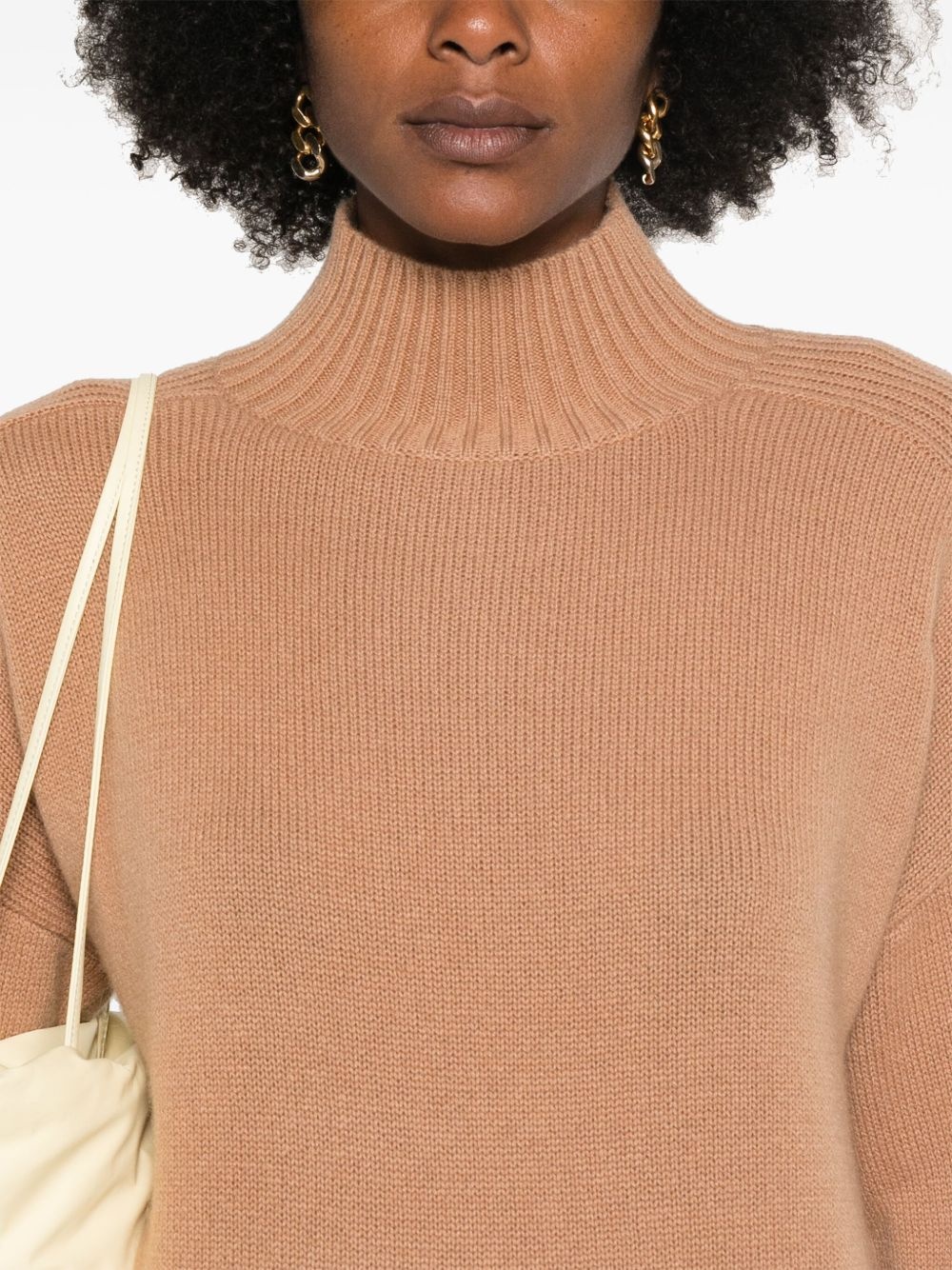mock-neck cashmere sweater - 5