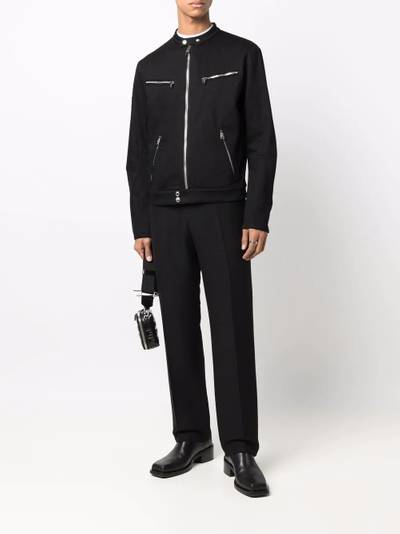 Alexander McQueen biker band collar jacket outlook