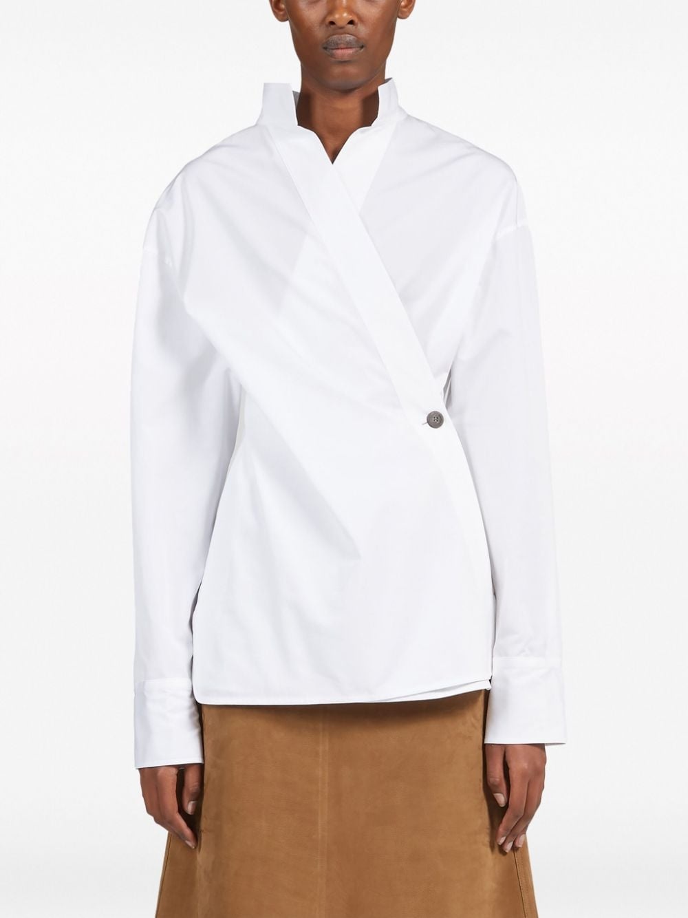 Asymmetric cotton shirt - 3