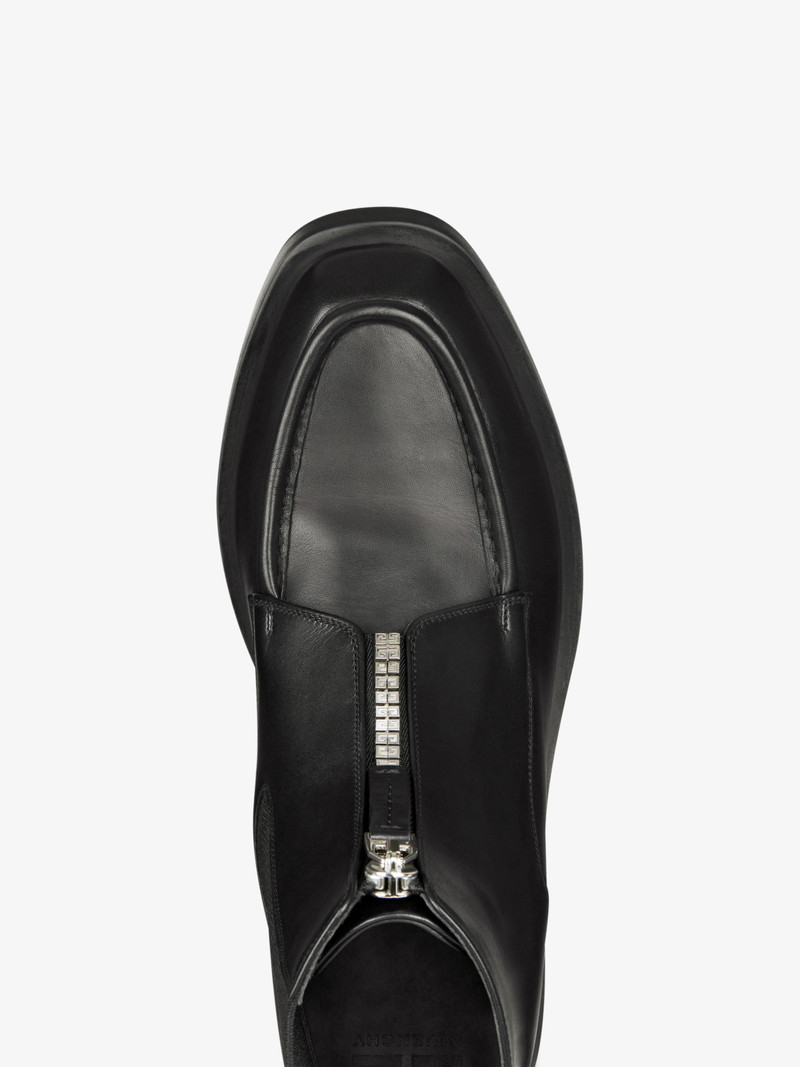 SQUARED ANKLE BOOTS IN BOX LEATHER 7