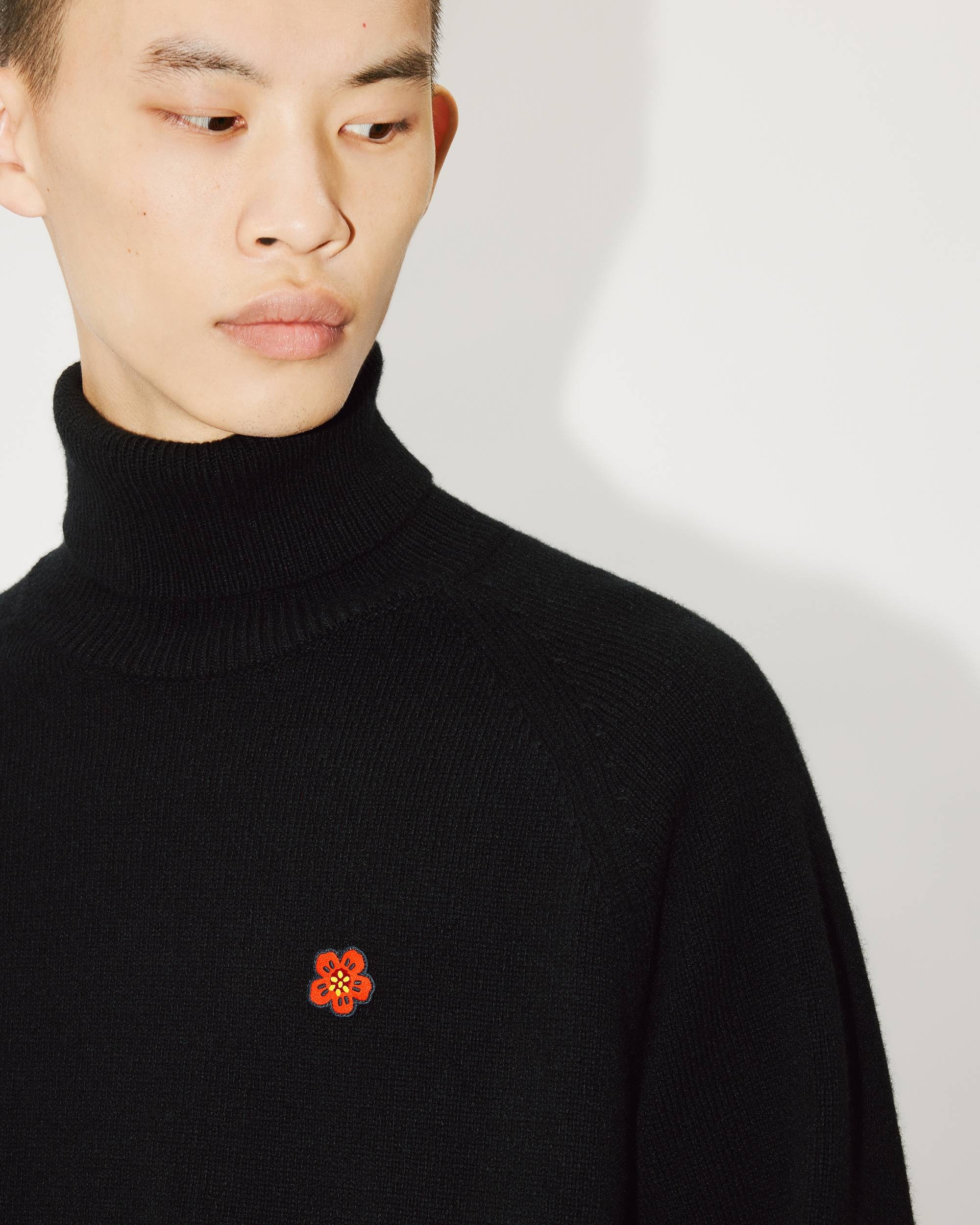 'BOKE FLOWER' Crest roll neck jumper in RWS wool - 6