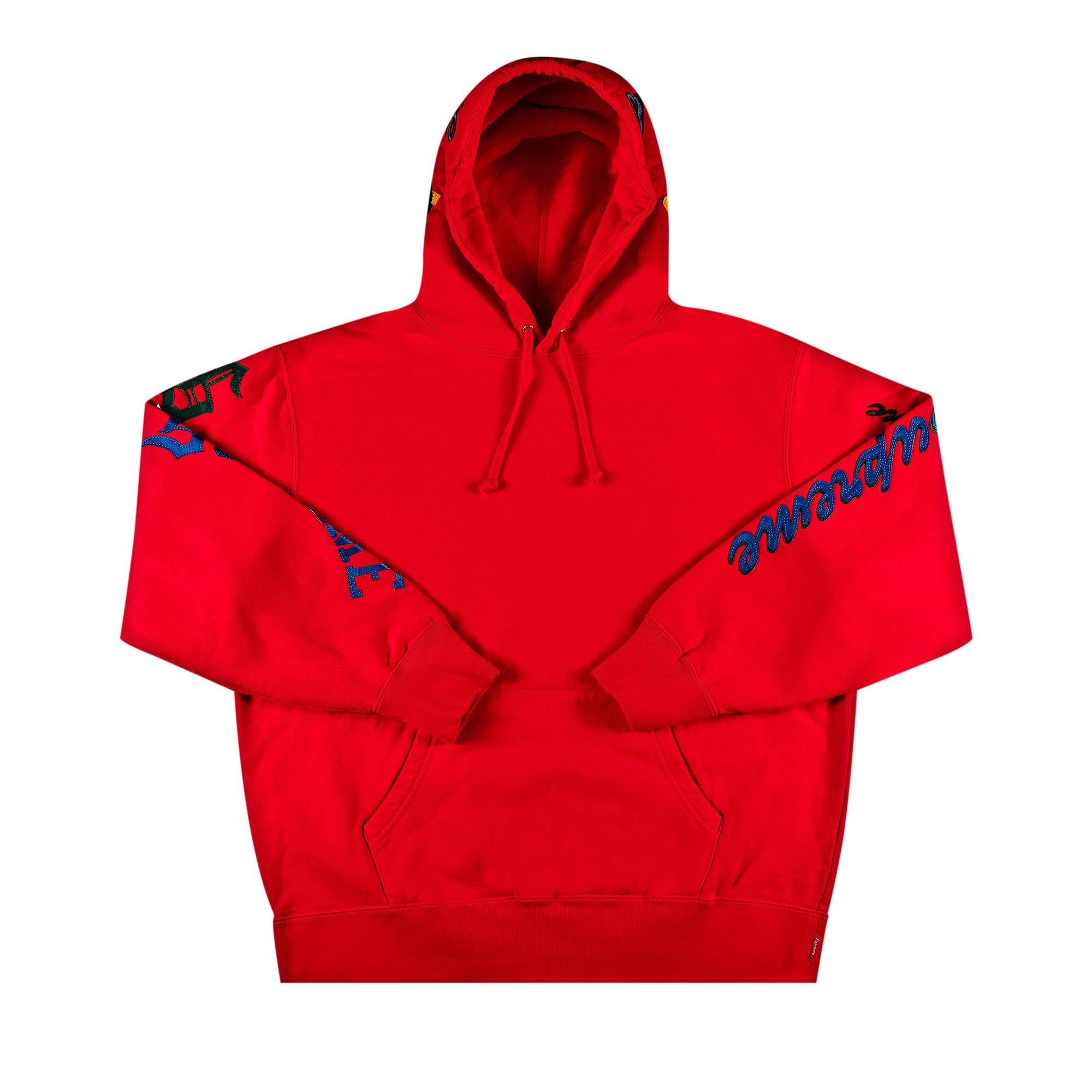 Supreme Multi Logo Hooded Sweatshirt 'Red' - 1