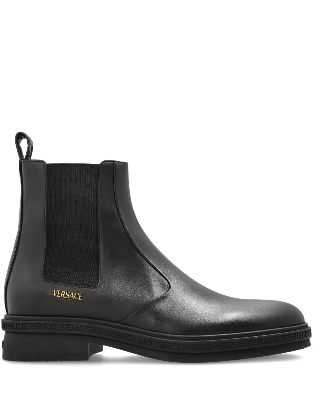 Greca-trim leather Chelsea boots - 1