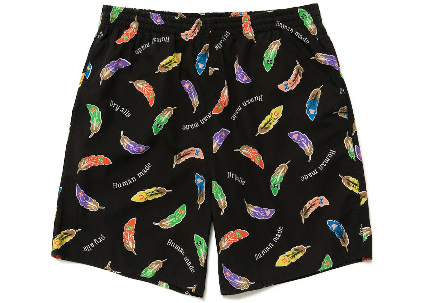 Human Made Feather Shorts Black - 1