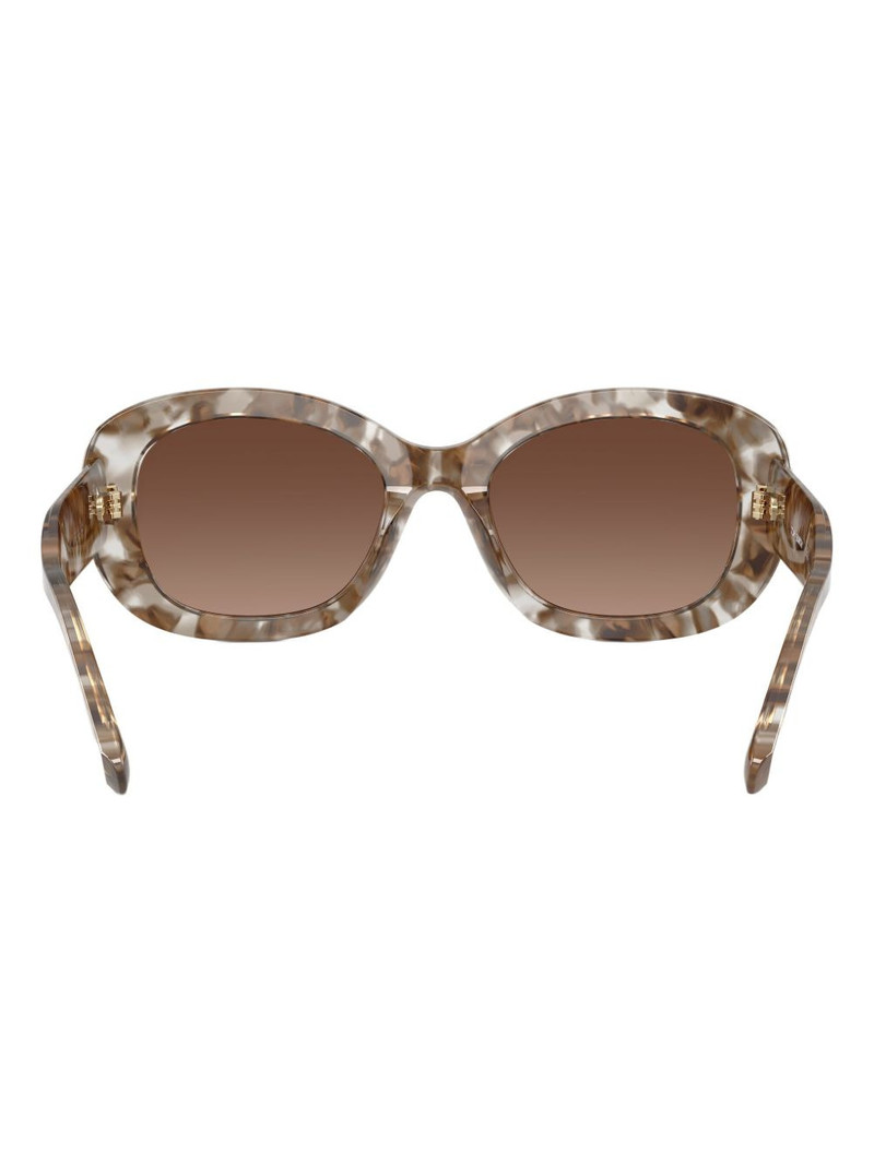 marble-effect oval-frame sunglasses 4