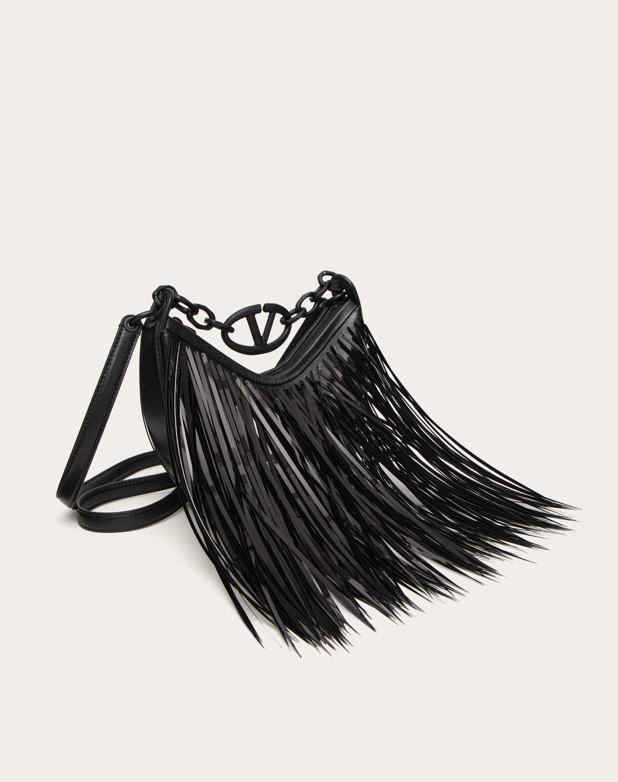 VLOGO MOON MINI HOBO BAG WITH SEQUIN FRINGES - 6