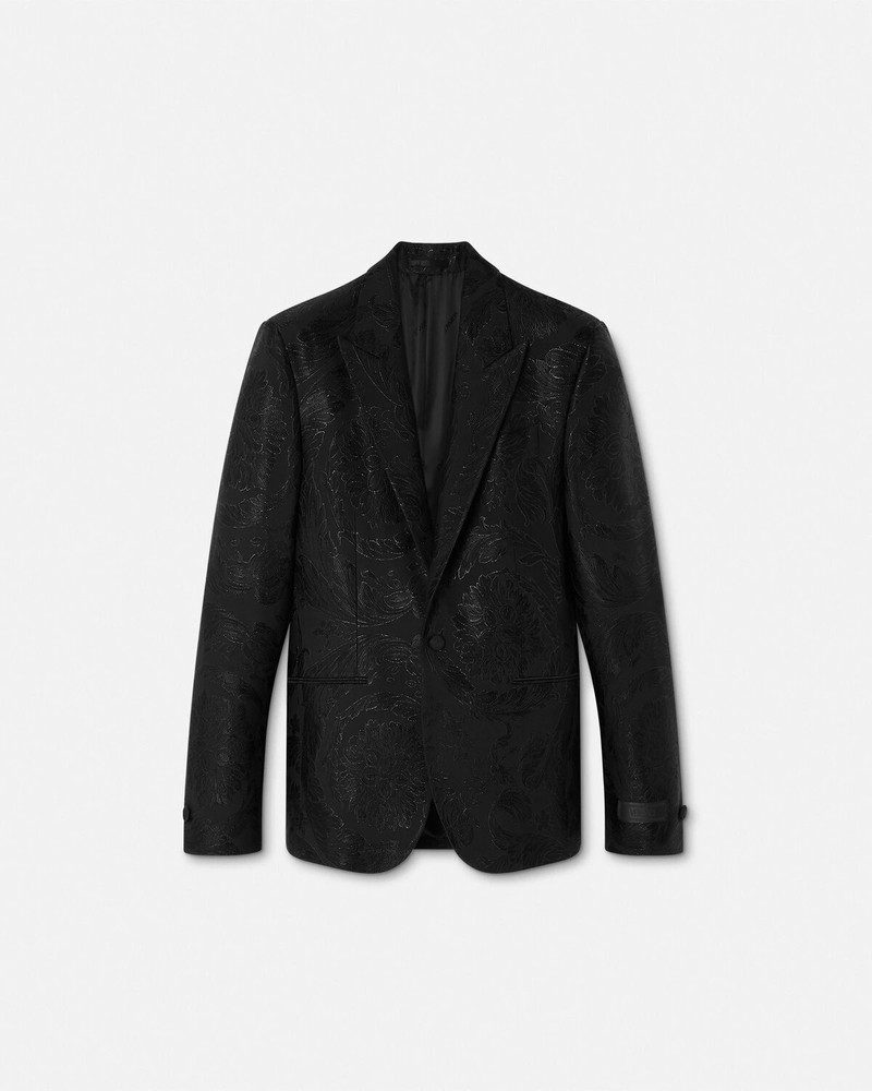 Barocco Jacquard Single-Breasted Blazer - 1