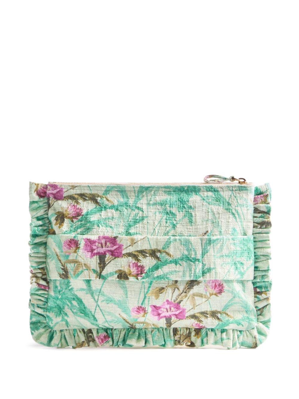 floral-print clutch bag - 3