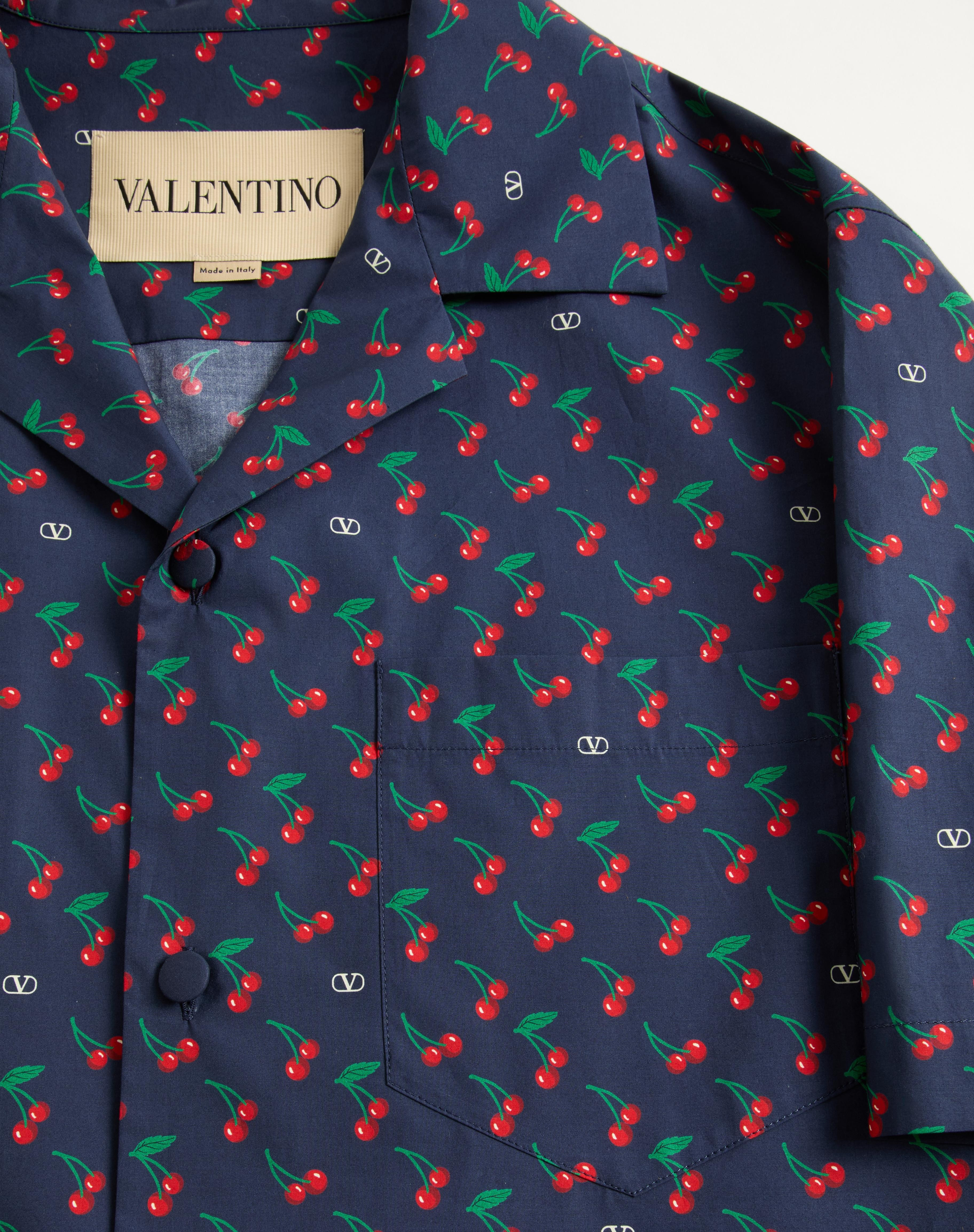 COTTON POPLIN BOWLING SHIRT WITH CHERRYFIC PRINT - 8