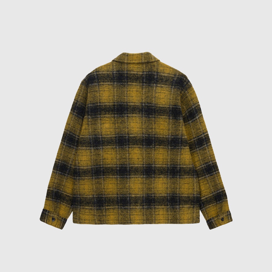 WOOL PLAID ZIP SHIRT - 4