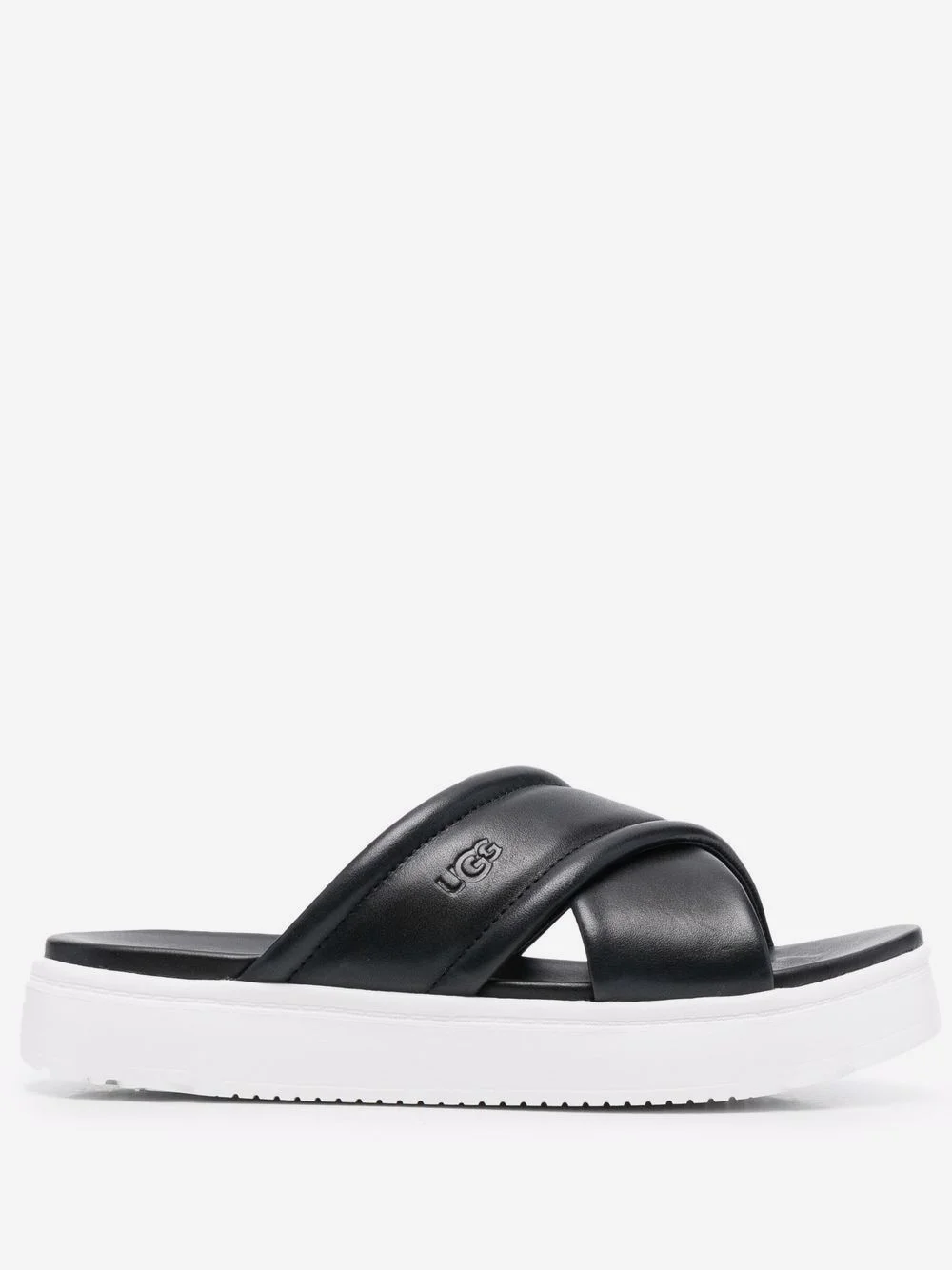cross-strap leather sandals - 1