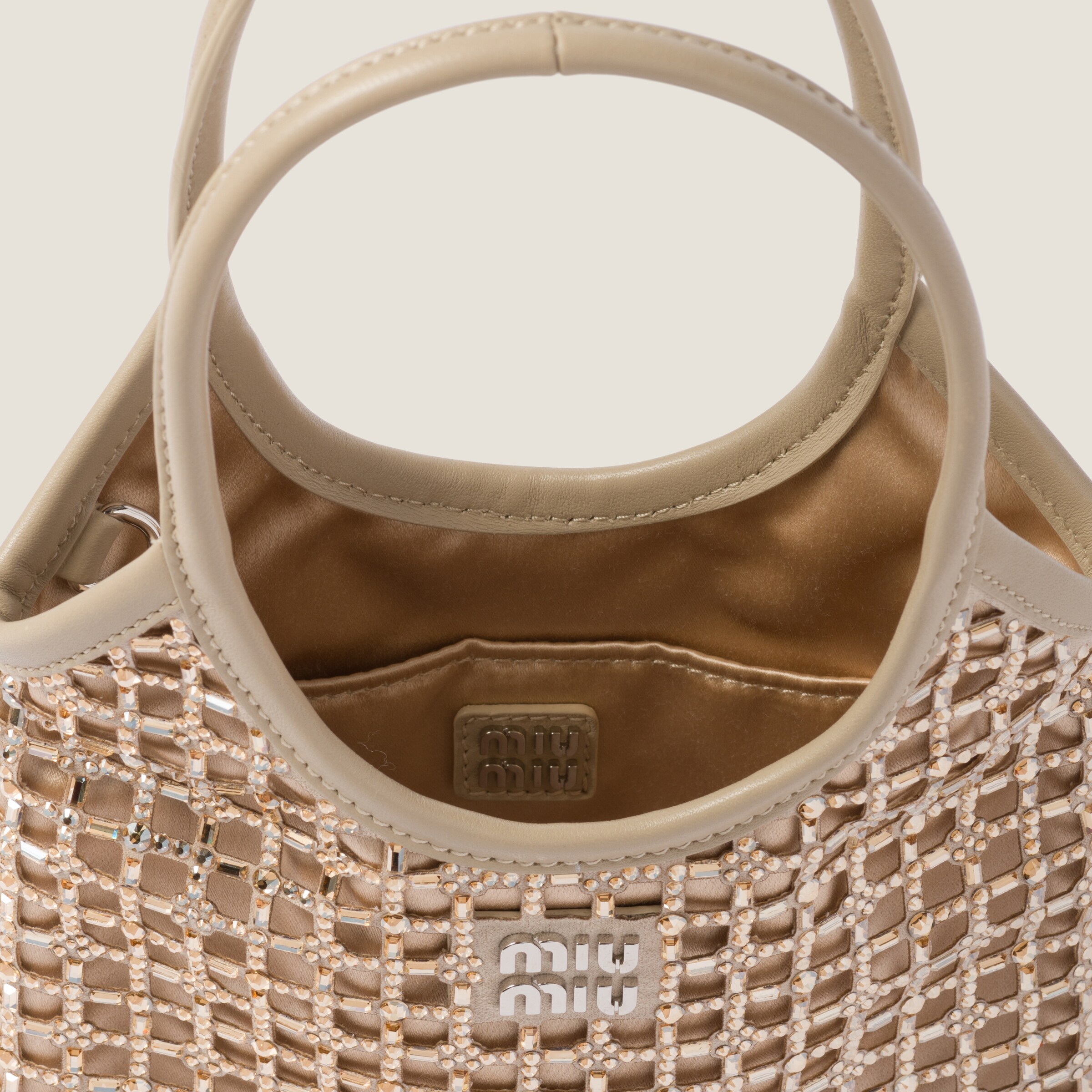Miu Miu Satin handbag with synthetic crystals | REVERSIBLE 