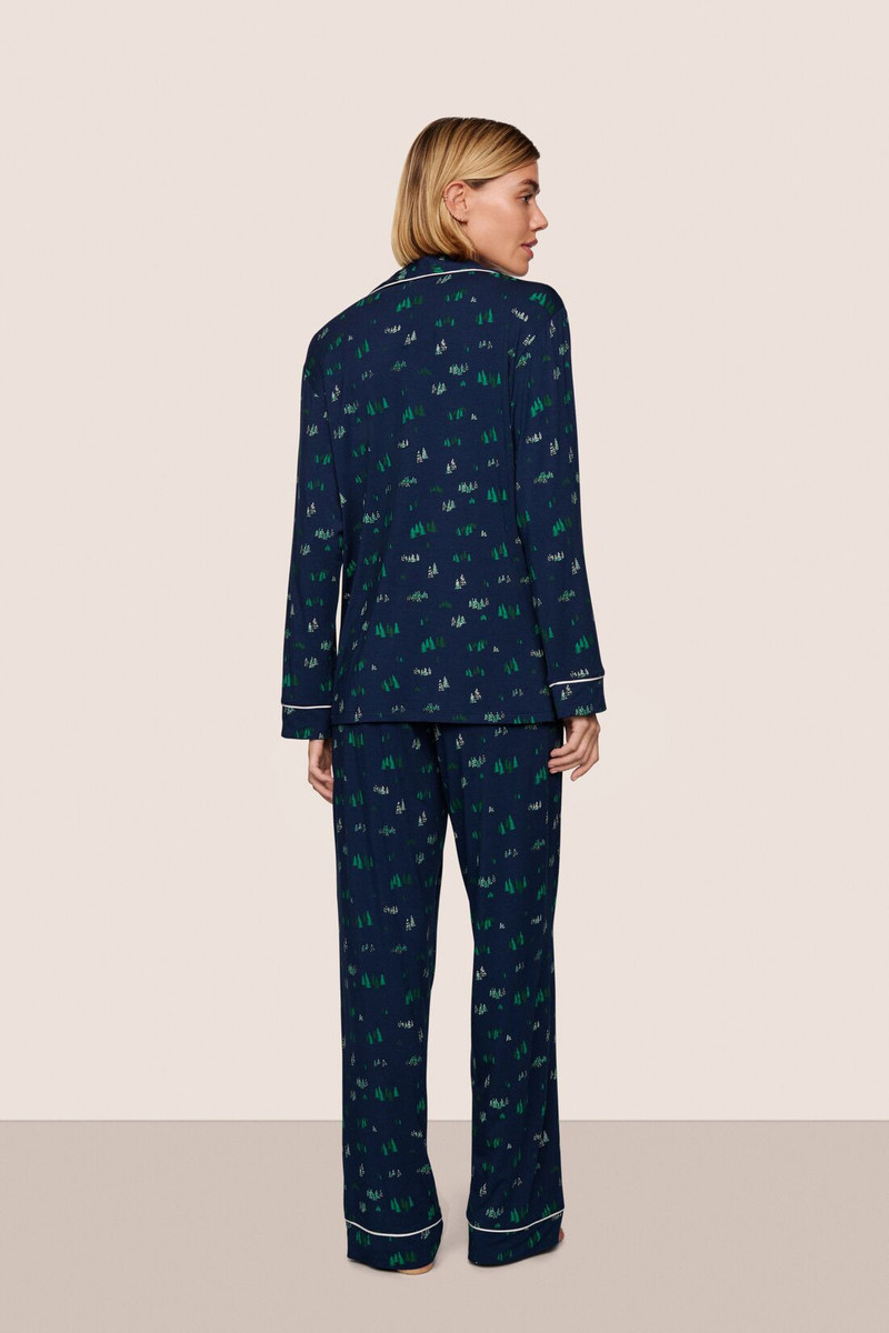 eberjey Gisele Printed TENCEL™ Modal Long PJ Set outlook