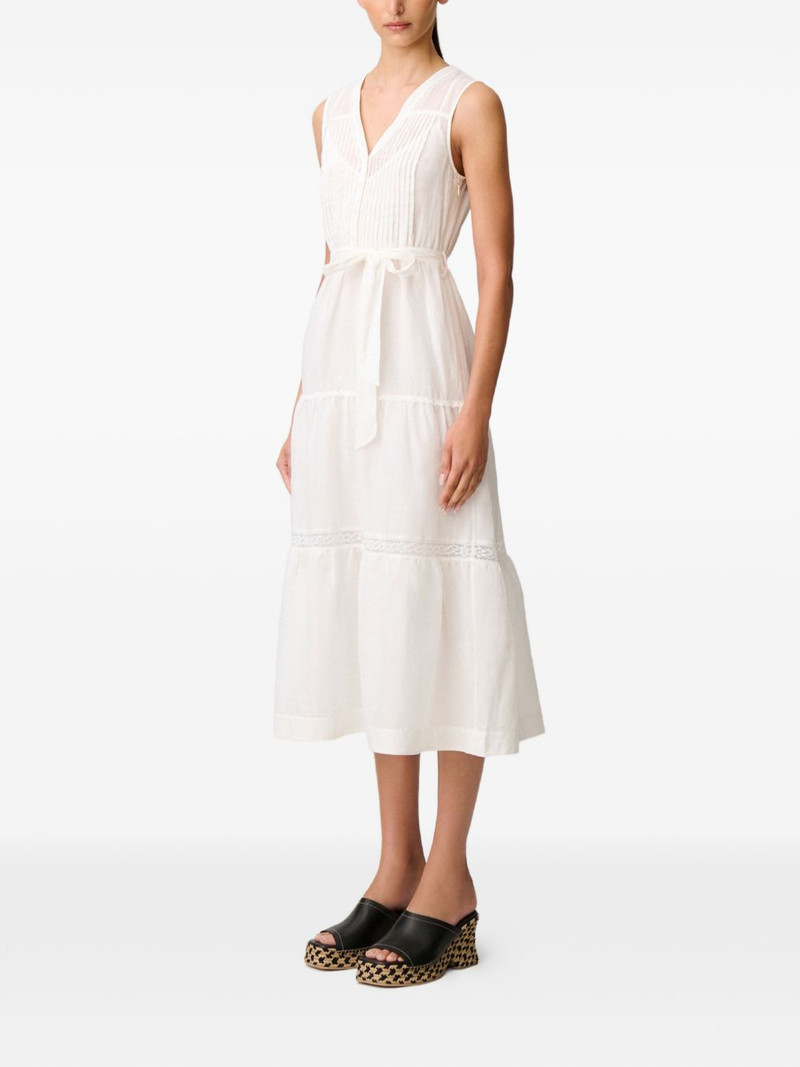 lace-trim belted dress 4