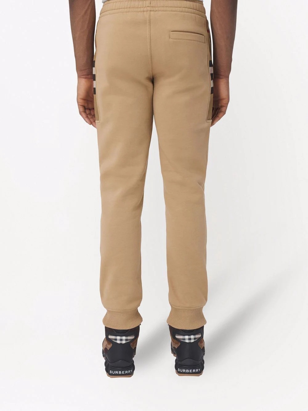 check-pattern track pants - 4