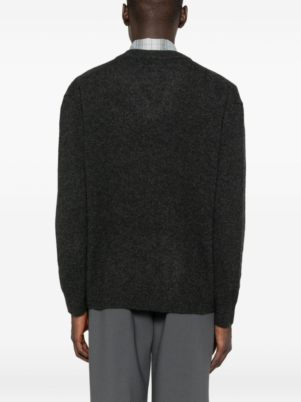 v-neck wool sweater - 4