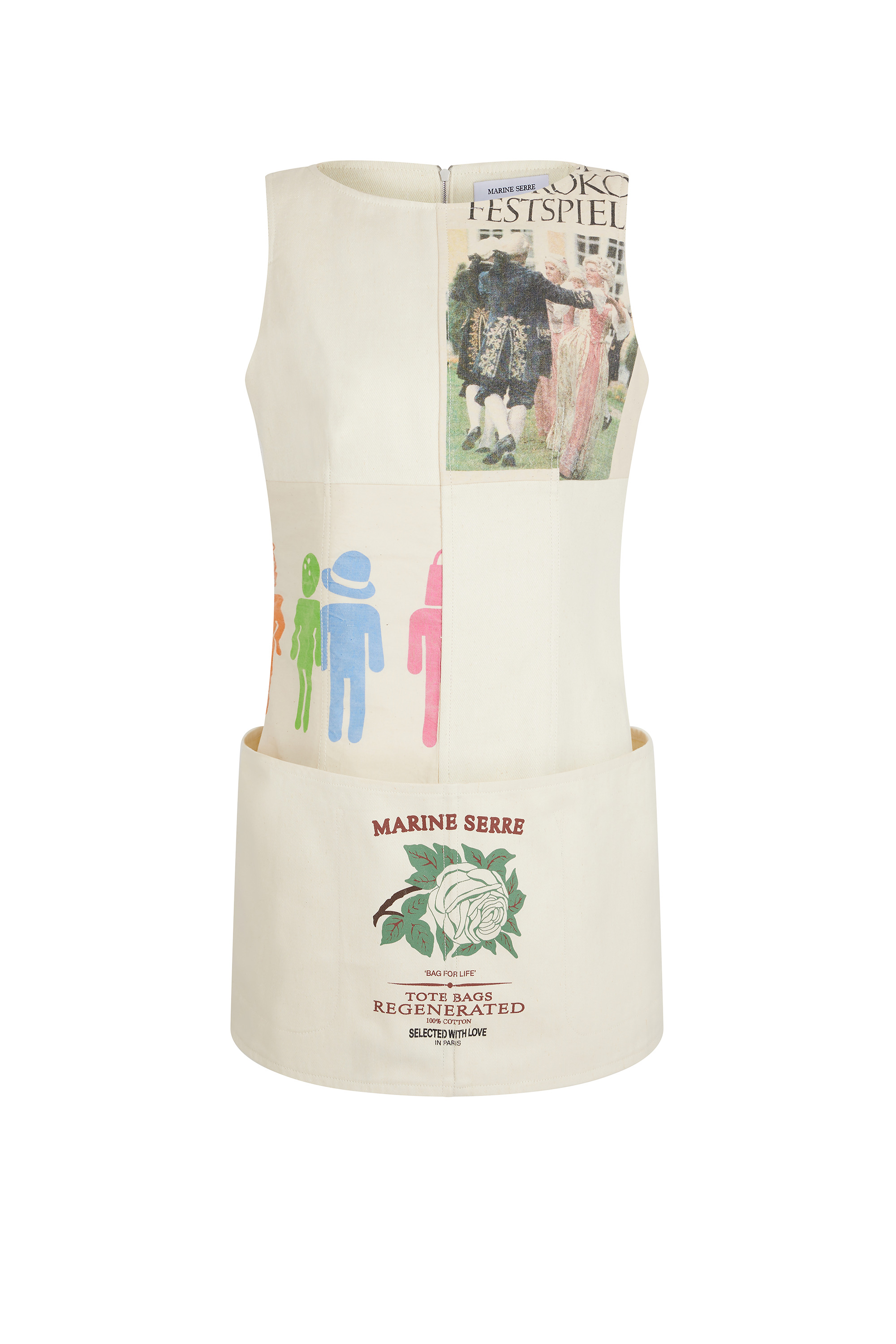 Regenerated Tote Bags Mini Dress - 1