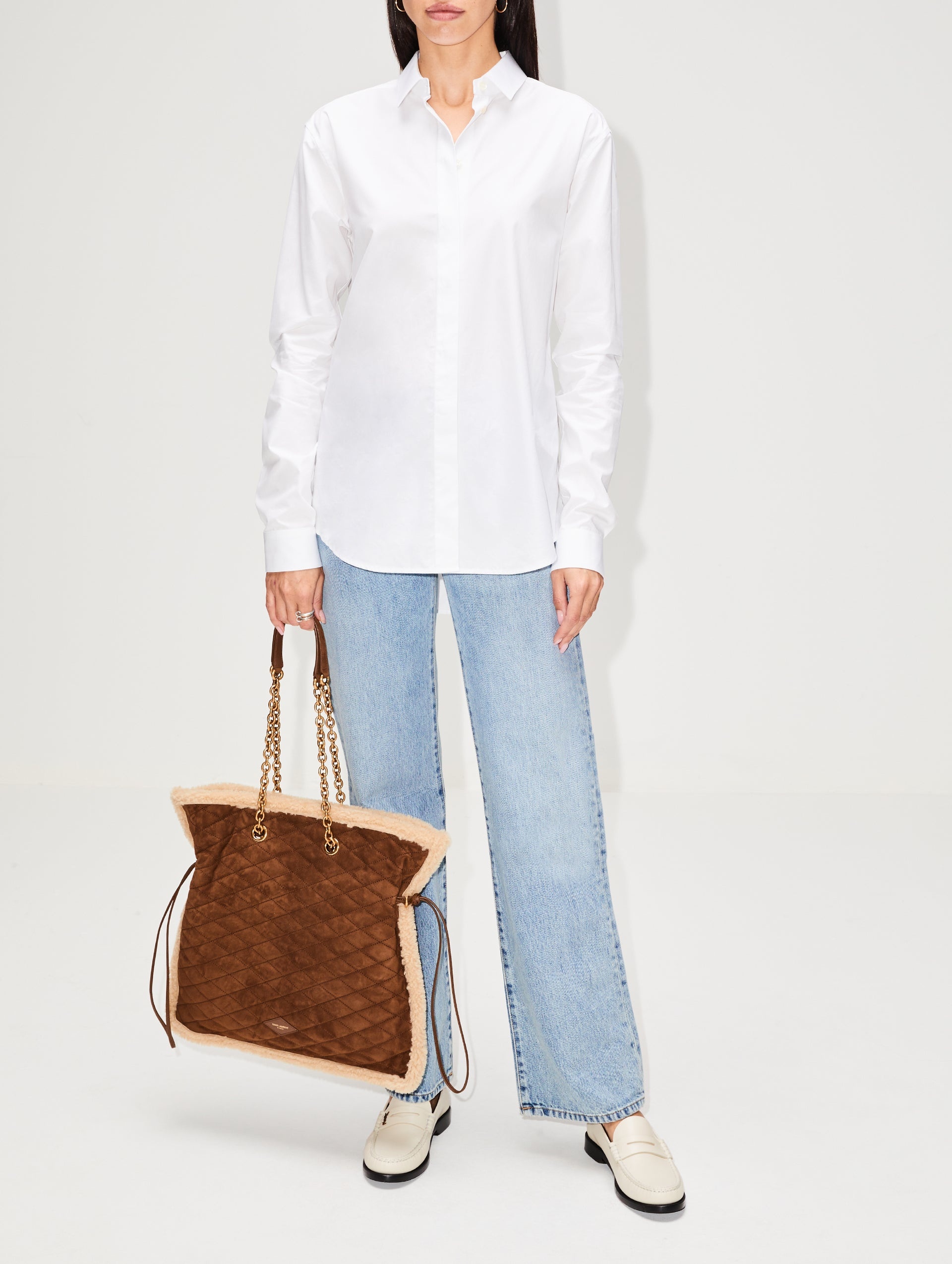 YSL Small Quilted Pochon Bag - 3