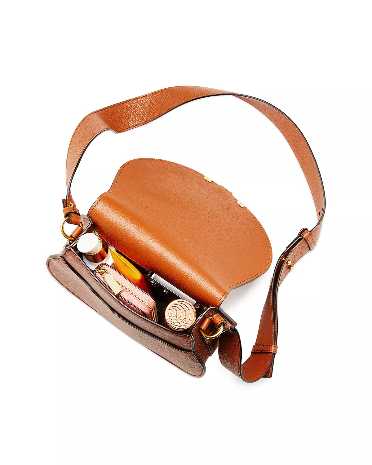Marcie Small Leather Saddle Bag - 5