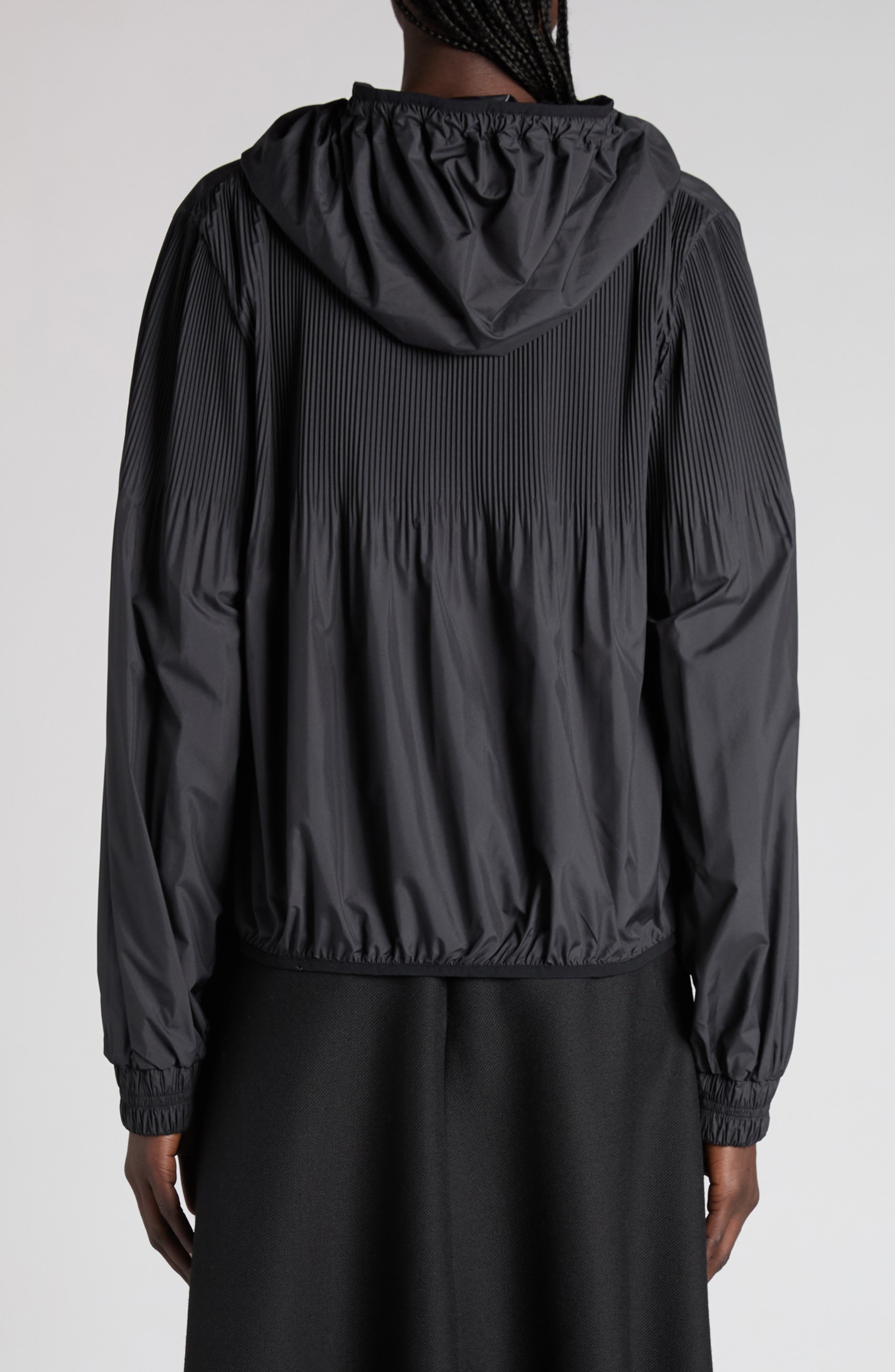Moncler Auxonne Pleated Windbreaker in Black at Nordstrom - 2