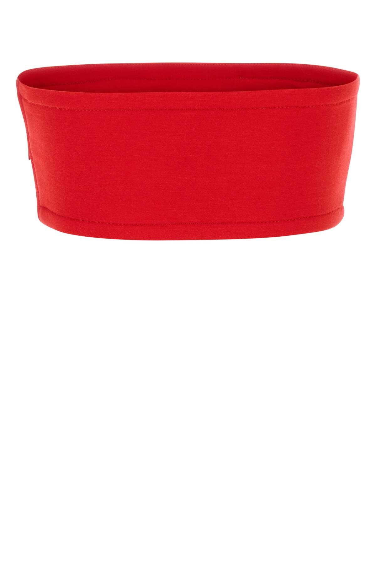 Prada Women Red Wool Crop-Top - 2