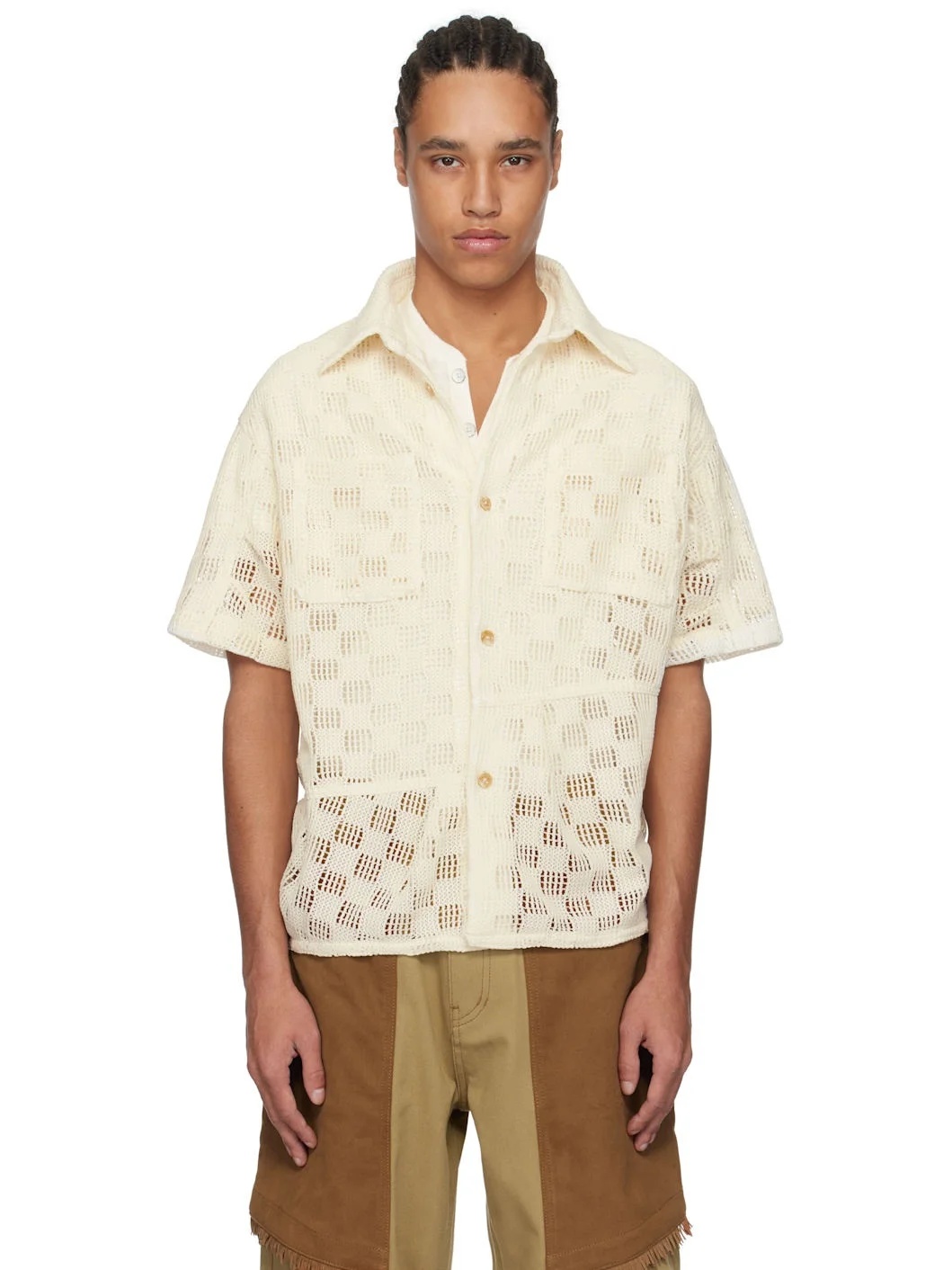 Off-White Letto Knitted Shirt - 1