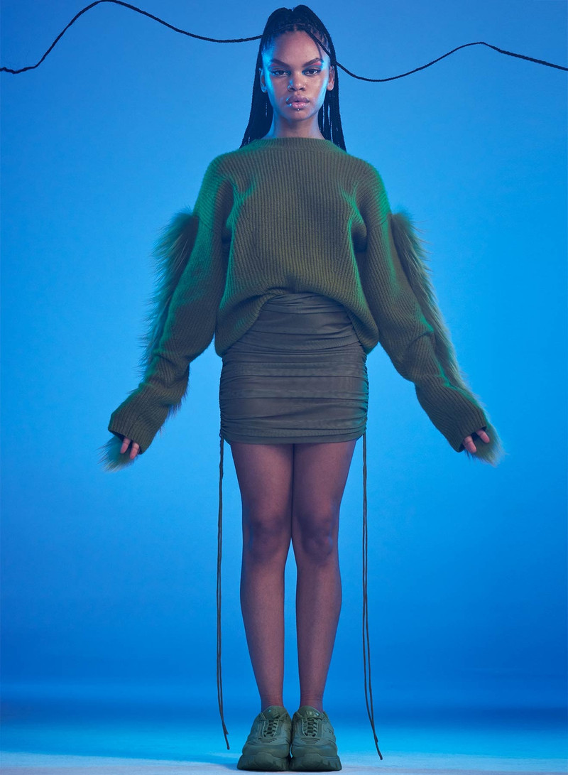 LAPOINTE Mesh Mini Skirt outlook