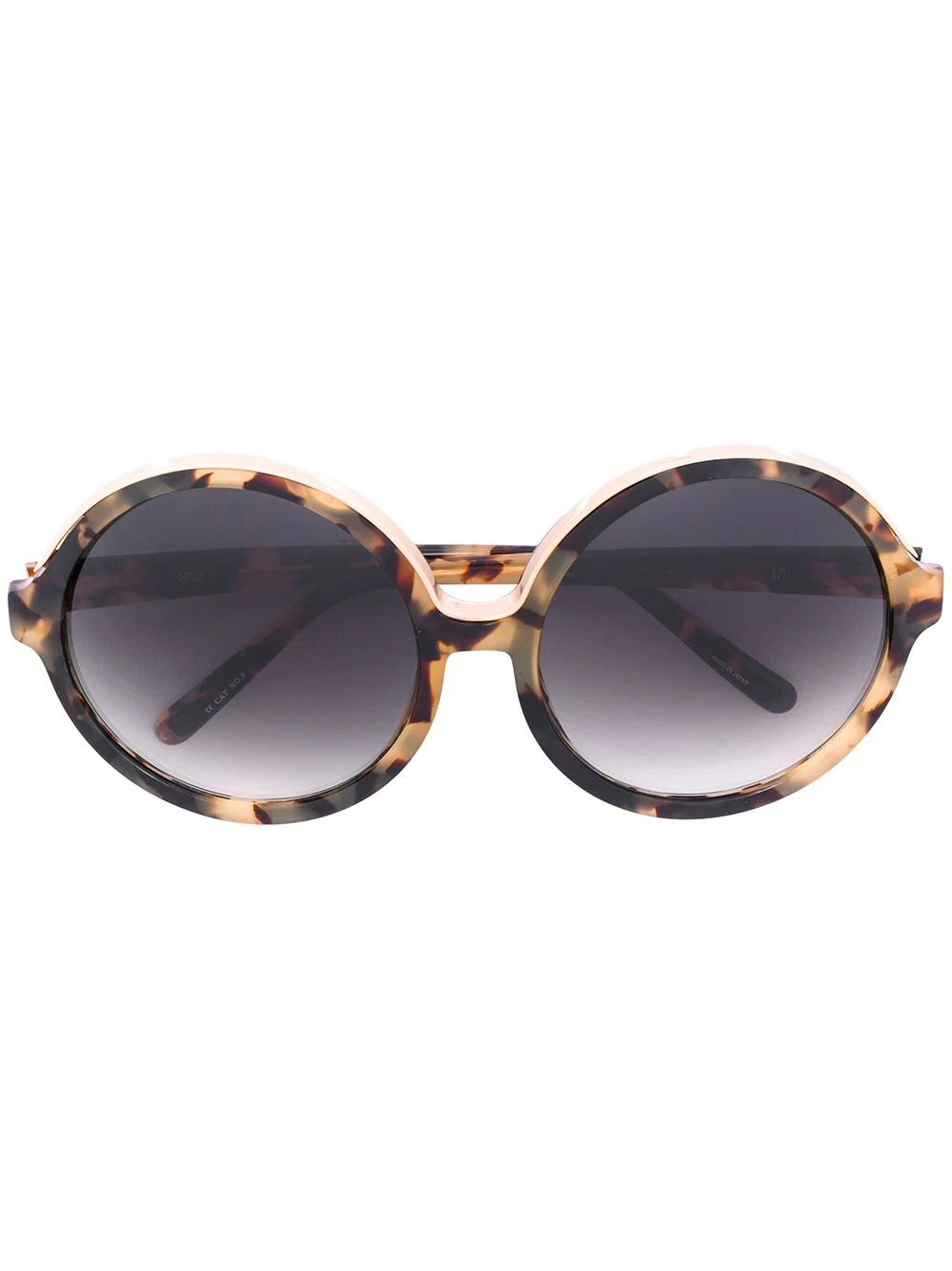 oversized round frame sunglasses - 1