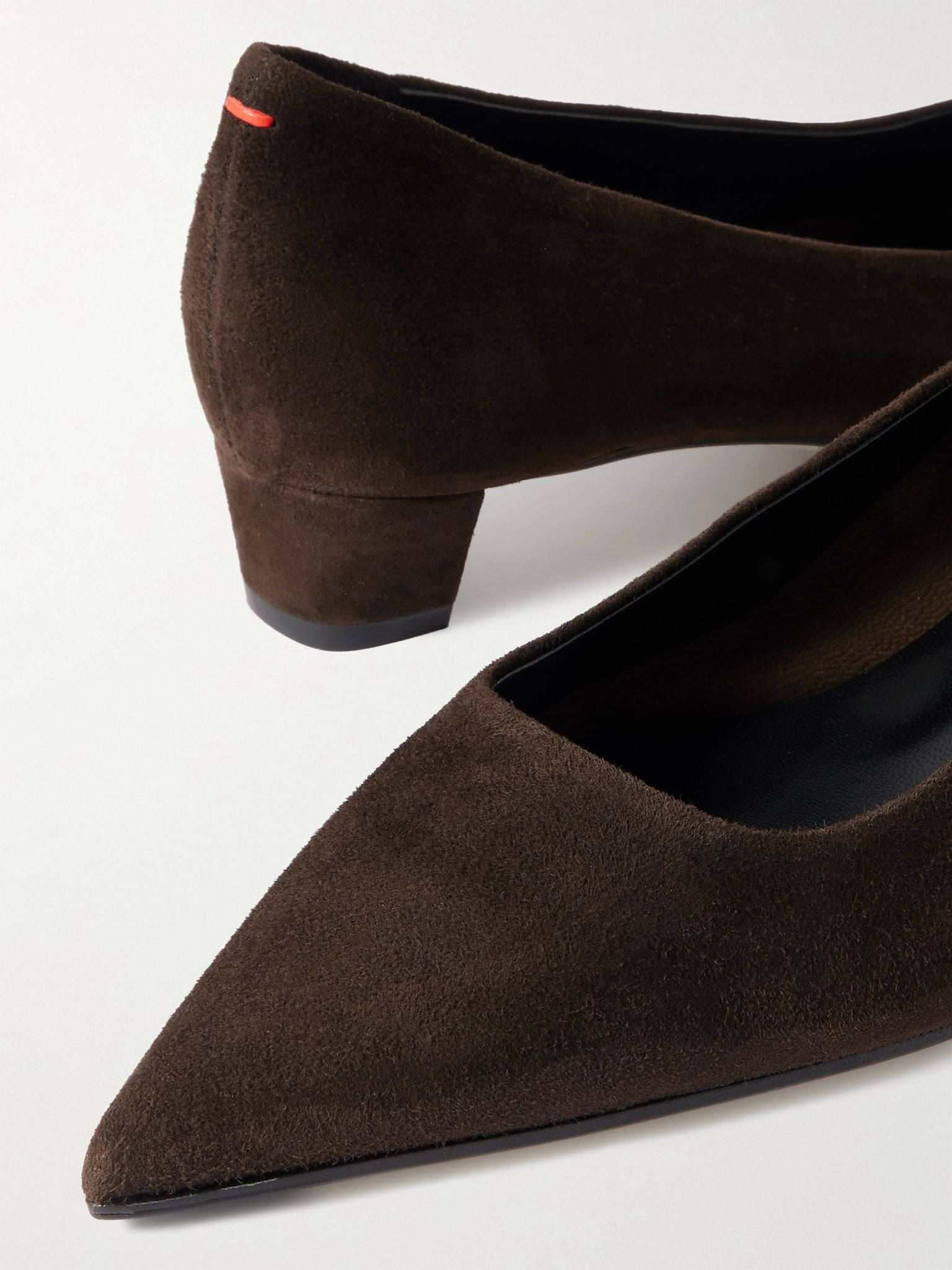 Judi suede pumps Dark brown - 4