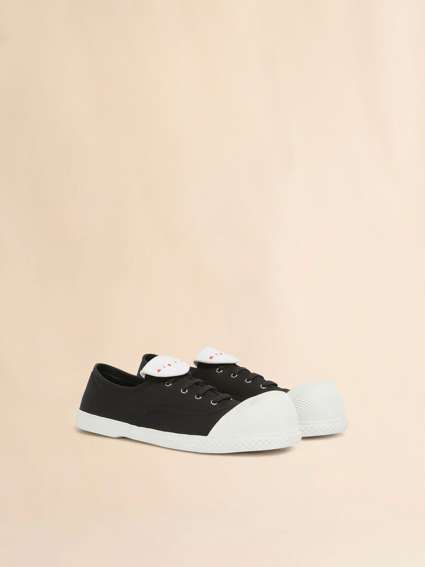 BLACK CANVAS NEW WAVE SNEAKER - 2