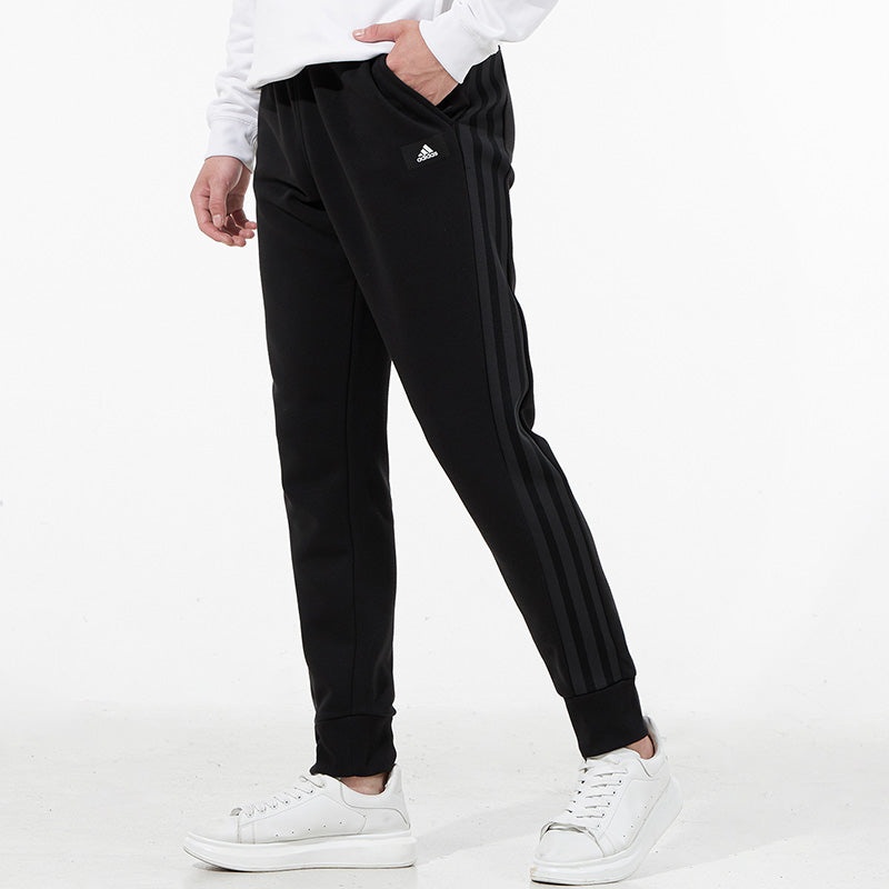 Men's adidas Small Logo Training Casual Sports Pants/Trousers/Joggers Black H44173 - 4