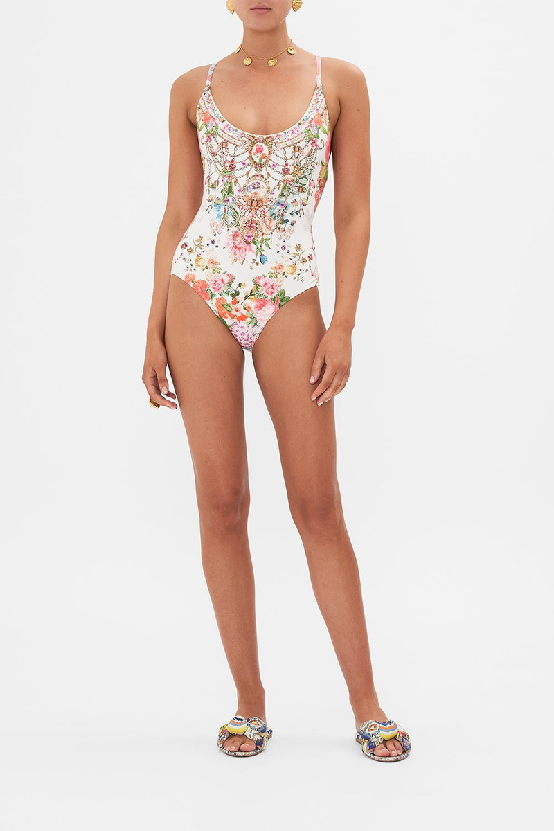 CAMILLA SCOOP NECK ONE PIECE WITH BUTTONS outlook