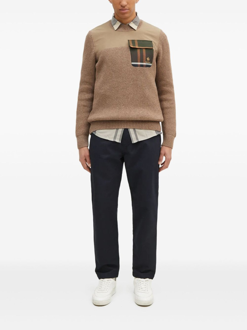 x Barbour Miller ribbed panelled-pocket jumper 1