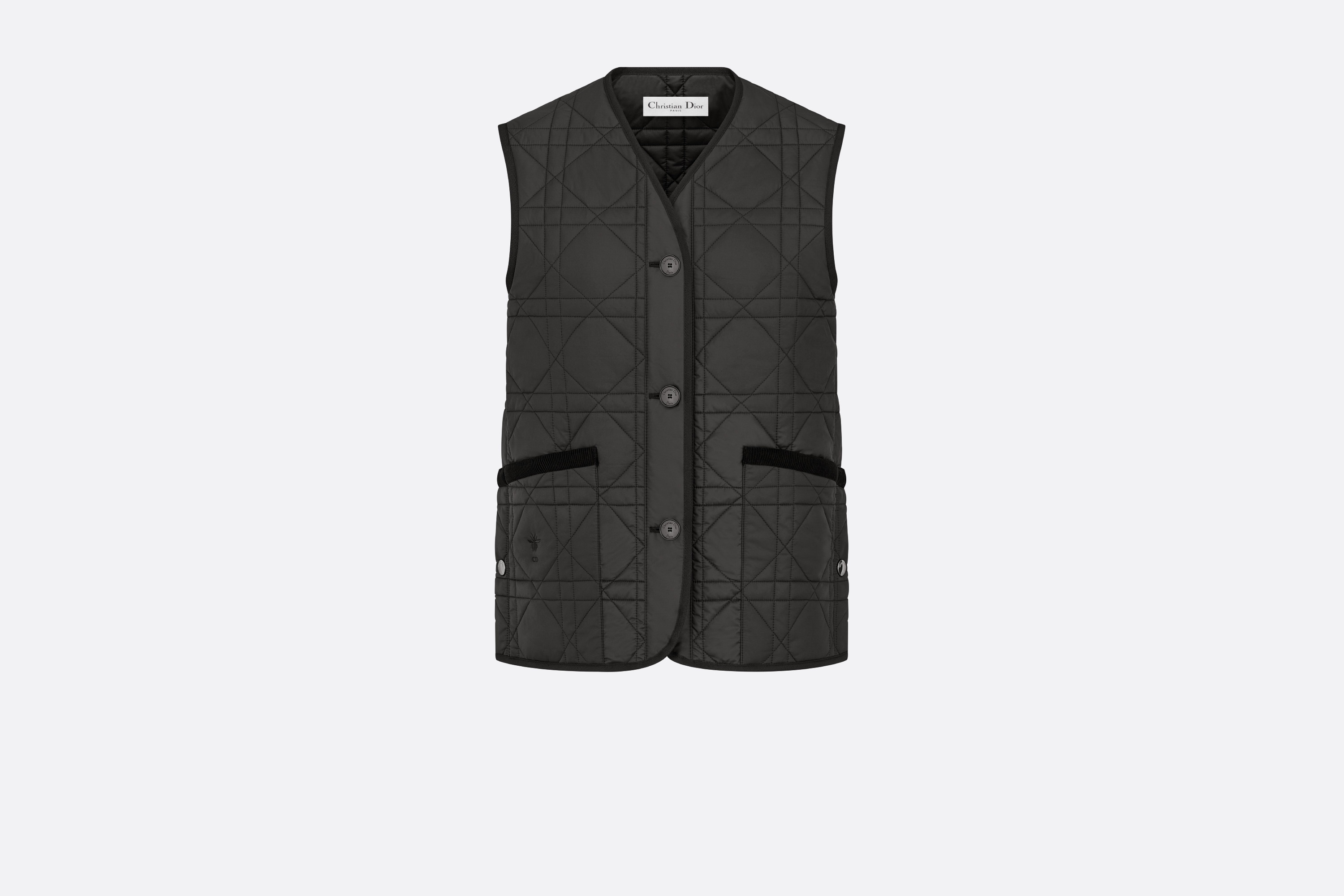 Macrocannage Sleeveless Vest - 1