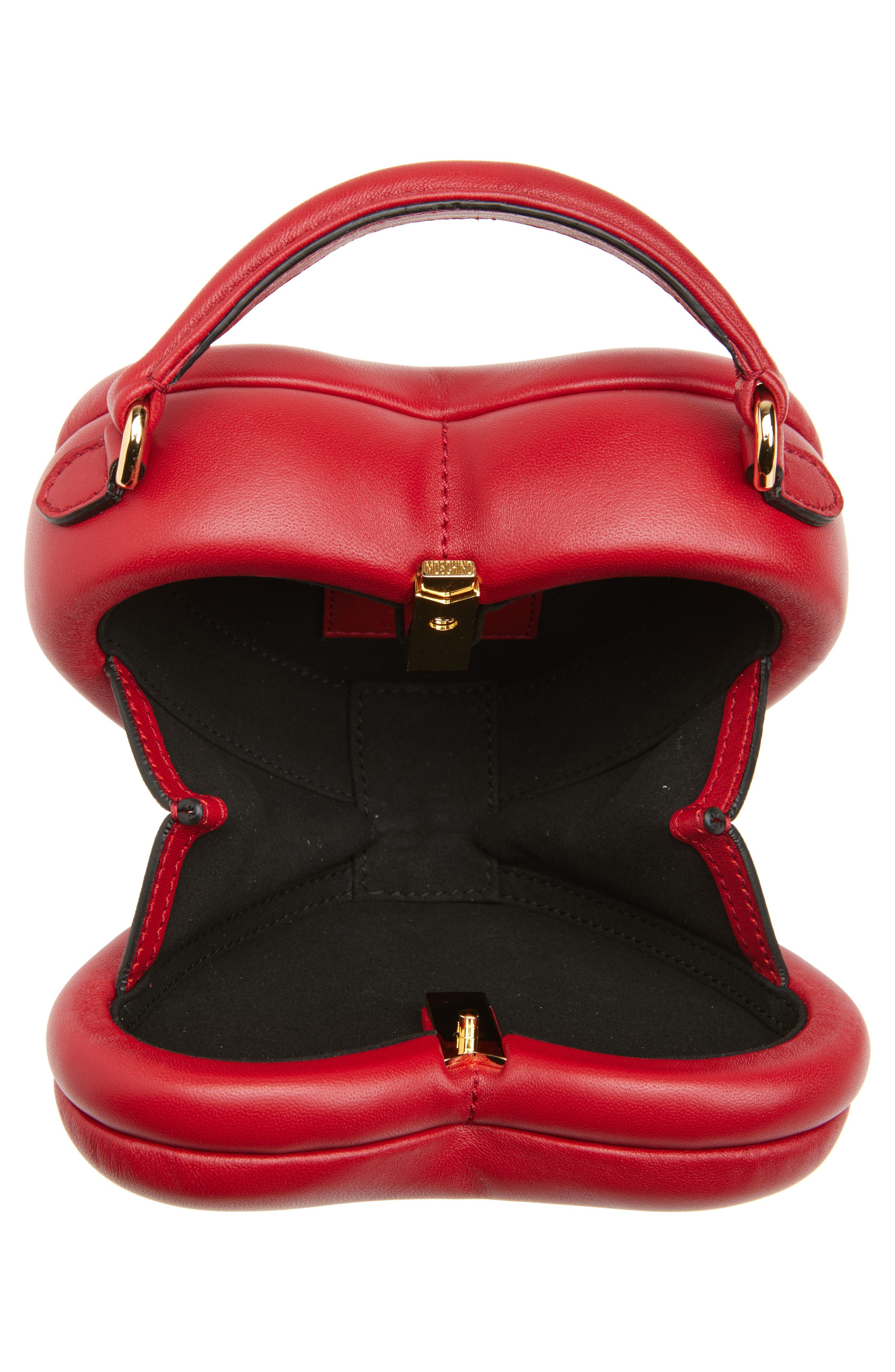 Moschino Love Me Leather Crossbody Bag in Red at Nordstrom - 4