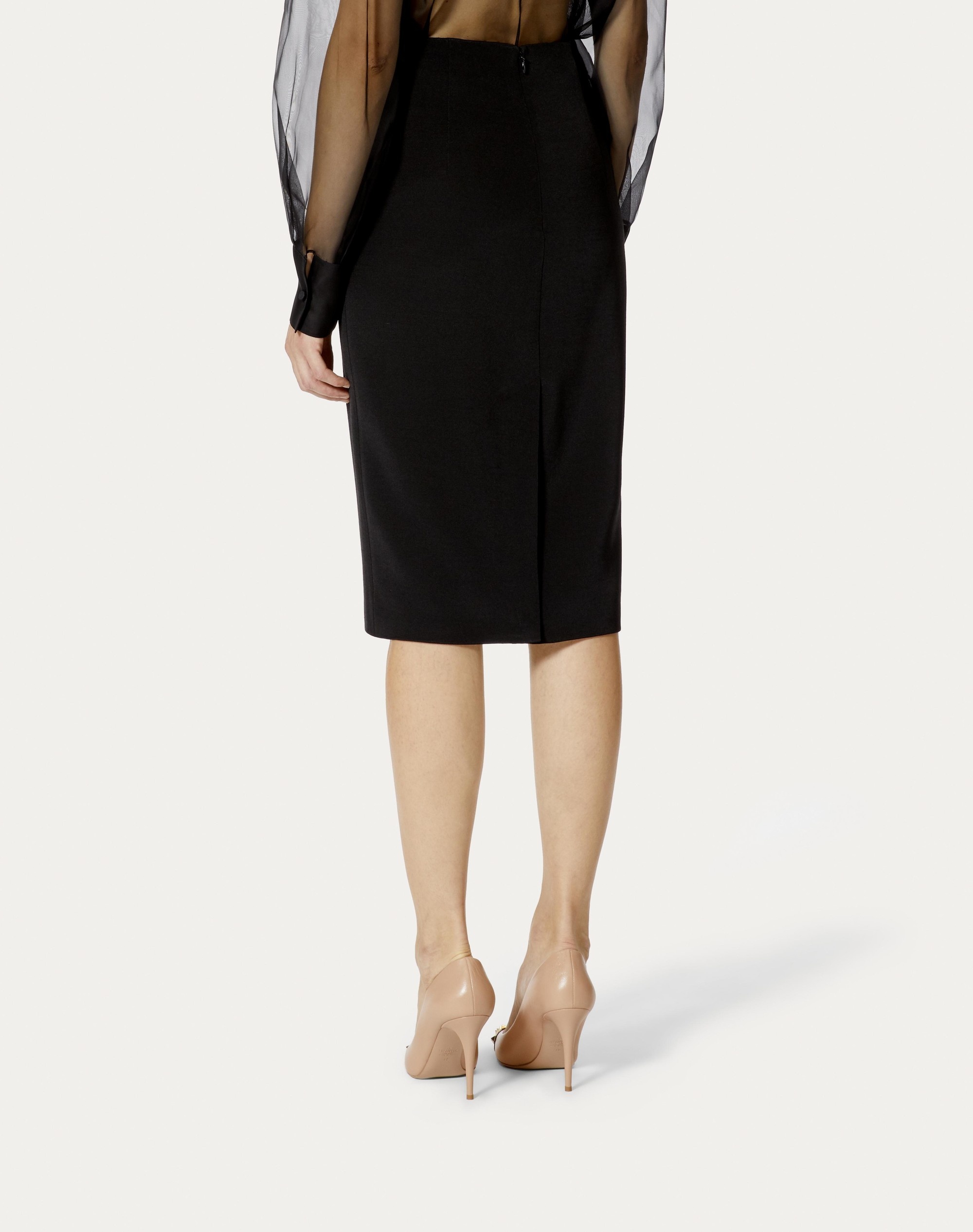 STRETCH CREPE COUTURE PENCIL SKIRT - 4