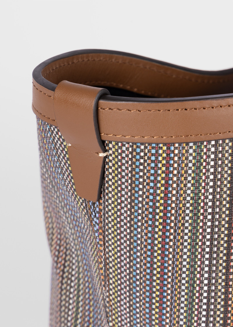 'Signature Stripe' Coated Canvas Tote Bag 3