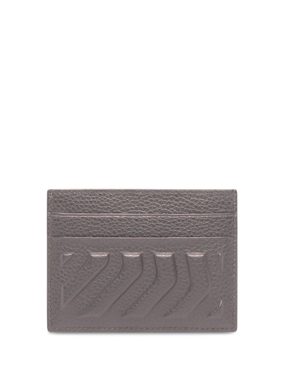 embossed leather cardholder - 2