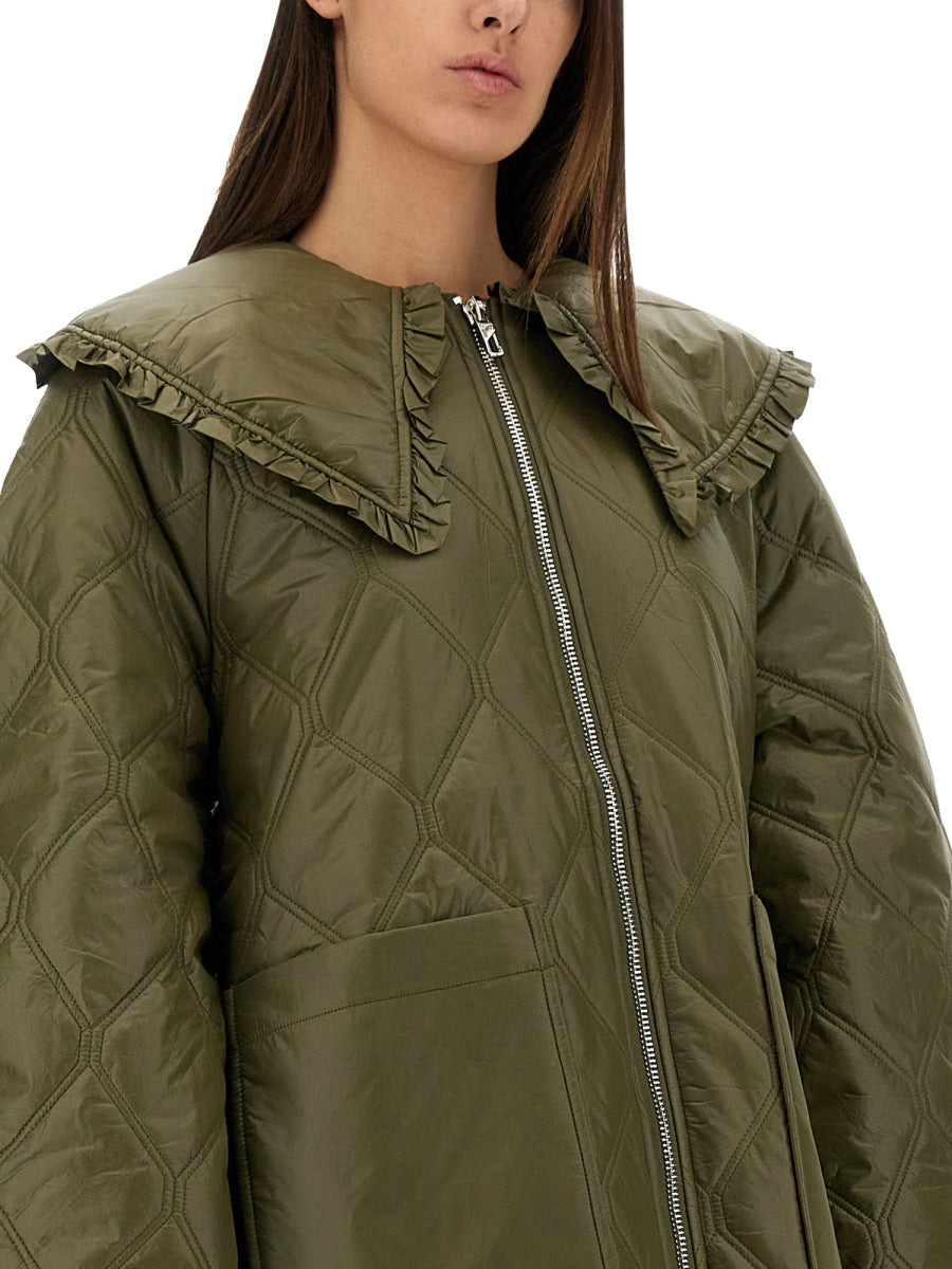 Ganni Women Quilted Midi Jacket - 4