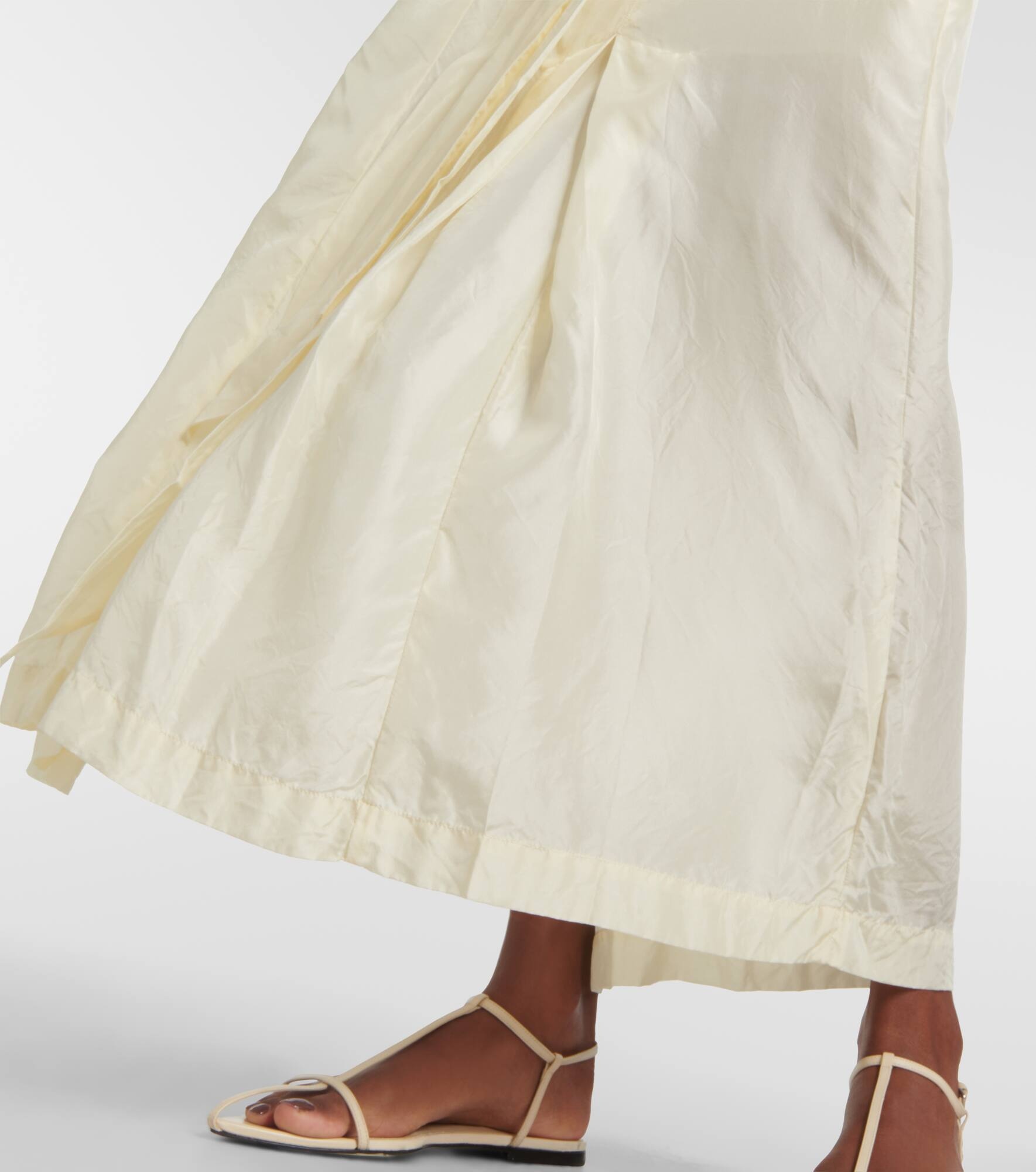 Belted silk shirtdress - 5