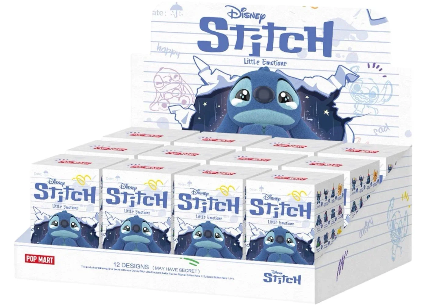 Pop Mart Disney Stitch Little Emotions Series Figure Sealed Case (12 Blind Box) - 1