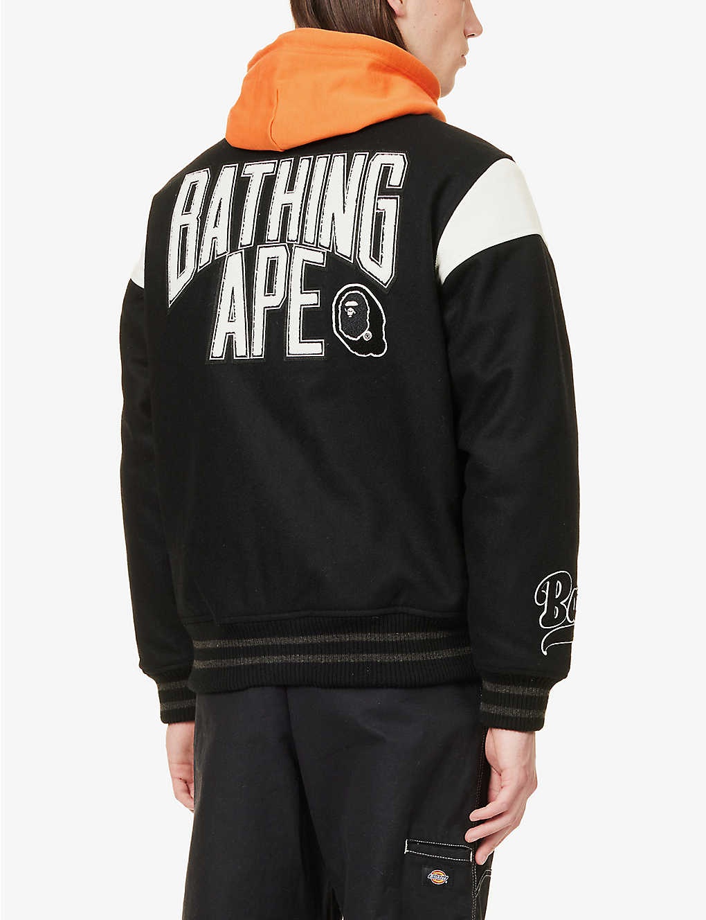 Switch branded wool-blend varsity jacket - 4