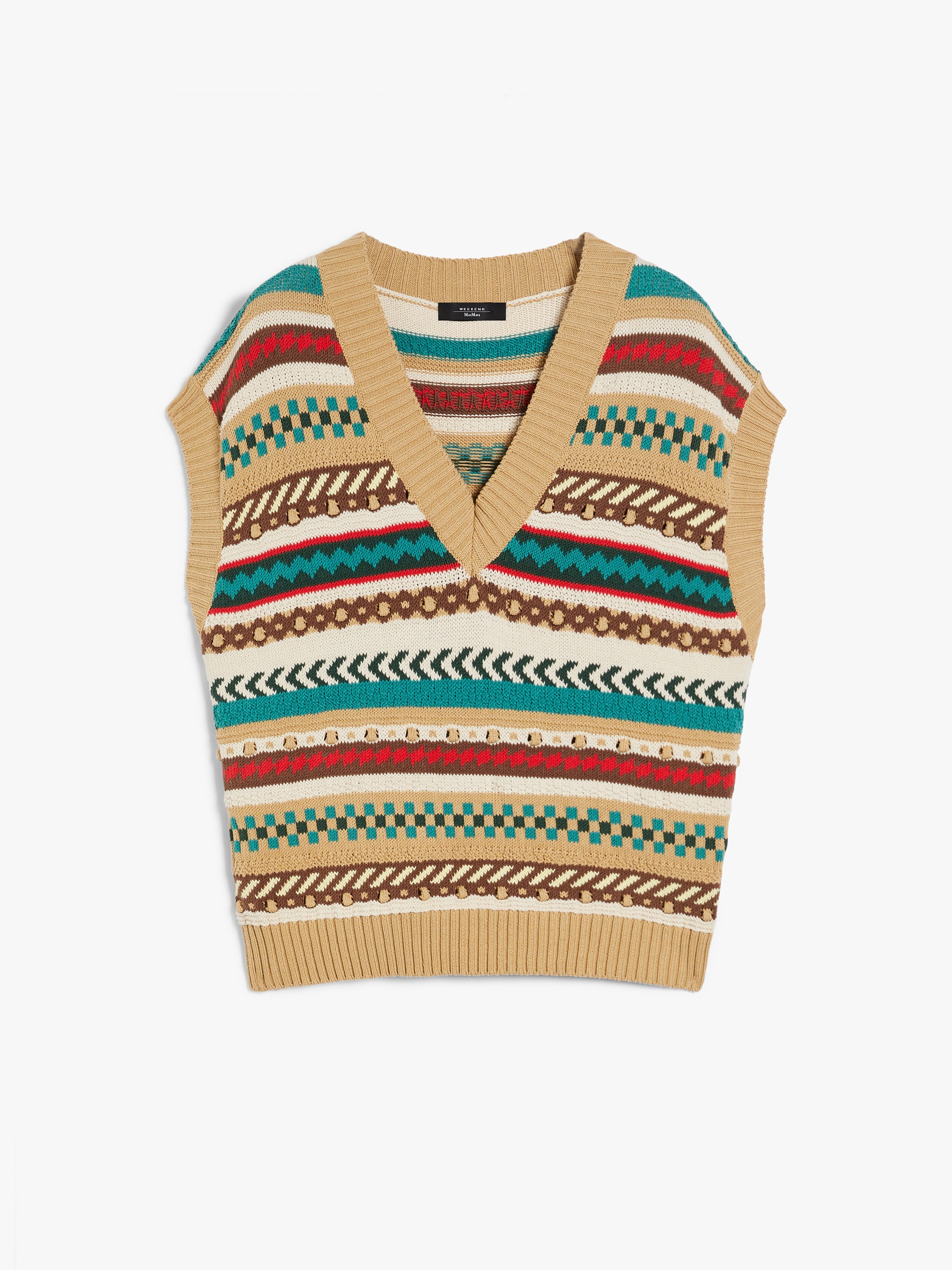 VICINO Jacquard cotton yarn gilet - 1