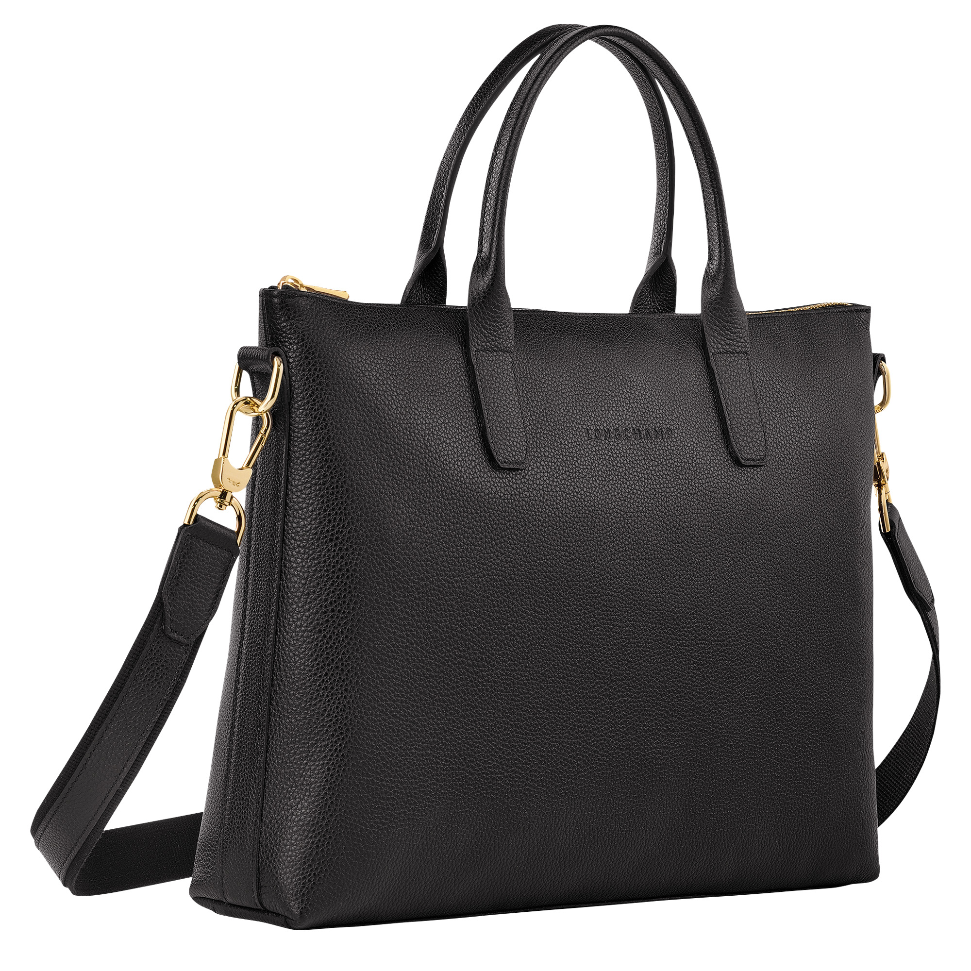 Le Foulonné S Briefcase Black - Leather - 3