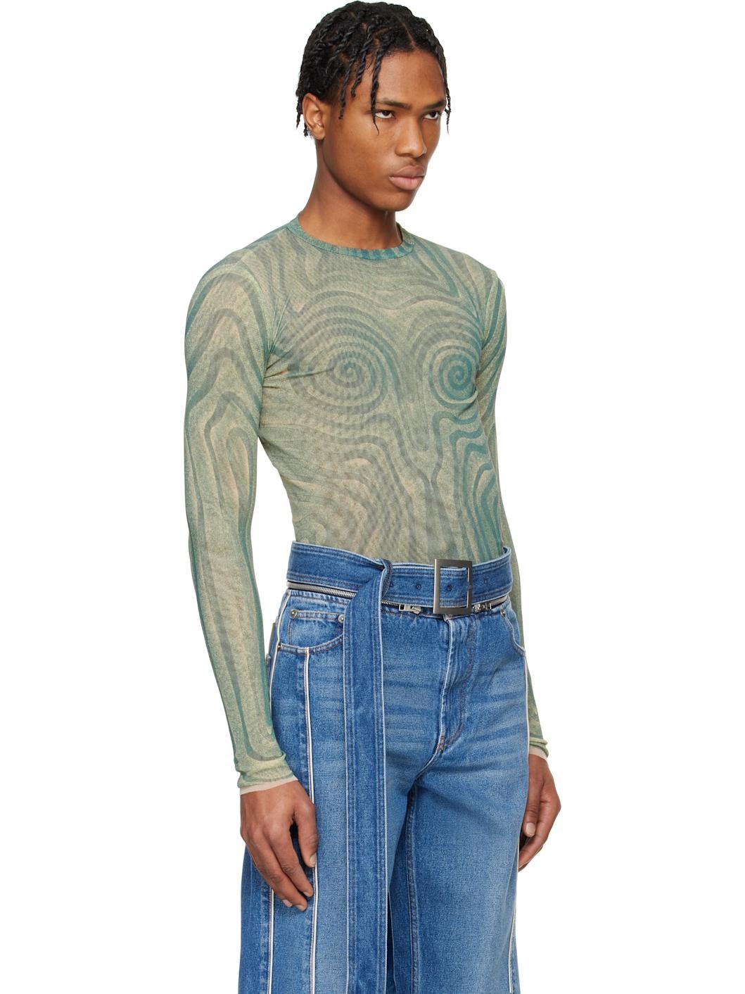 Blue 'The Spirale' T-shirt - 2